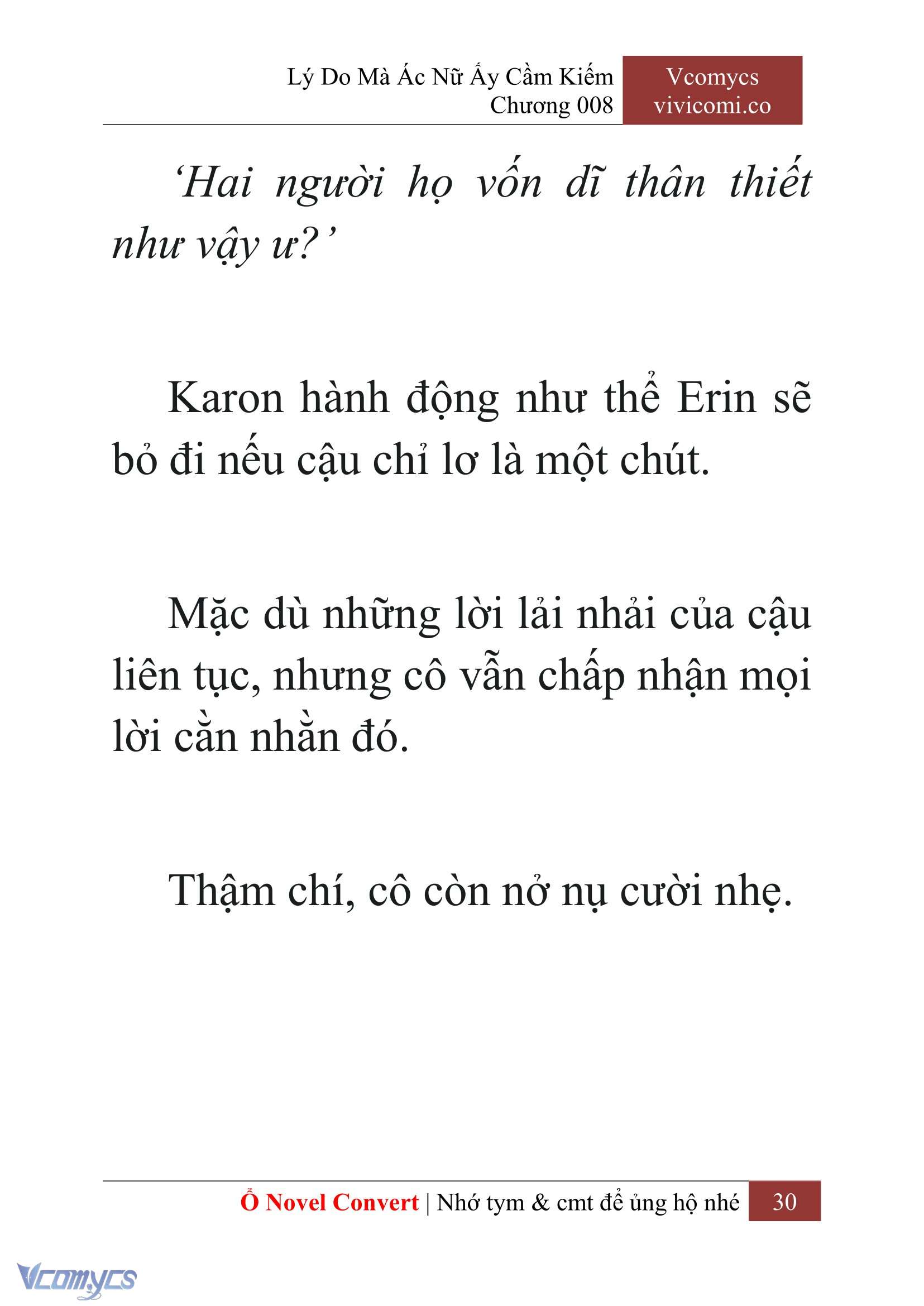 [Novel] Lý Do Mà Ác Nữ Ấy Cầm Kiếm Chap 8 - Next Chap 9