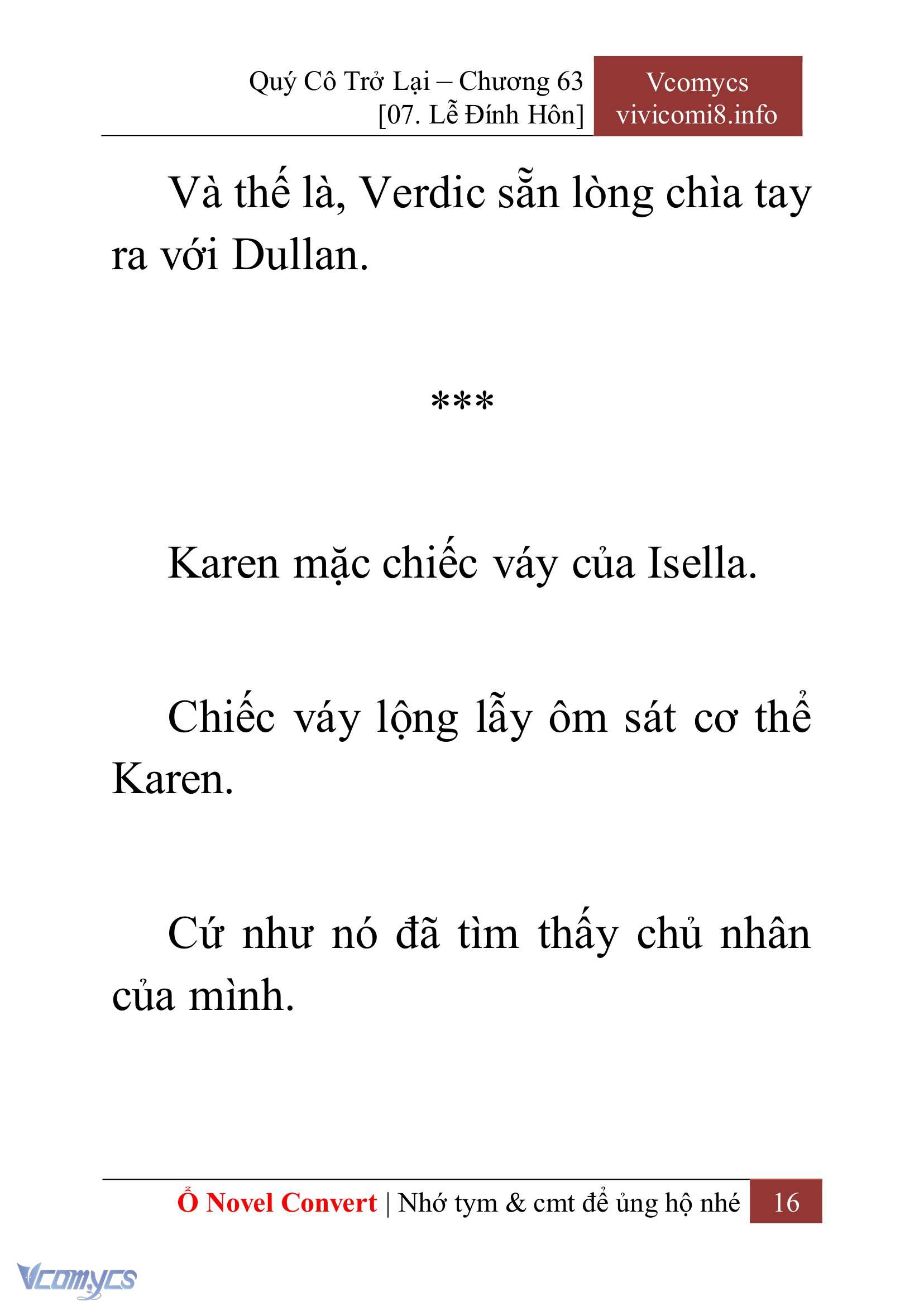 [Novel] Quý Cô Trở Lại Chap 63 - Trang 2