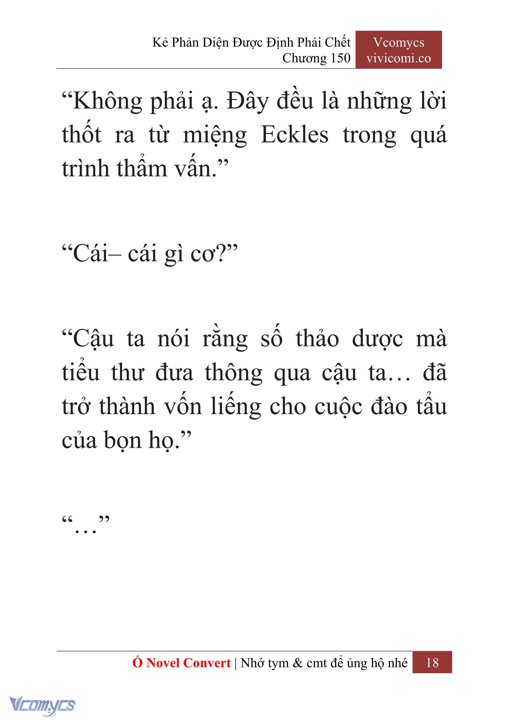 [Novel] Kẻ Phản Diện Được Định Phải Chết Chap 150 - Trang 2