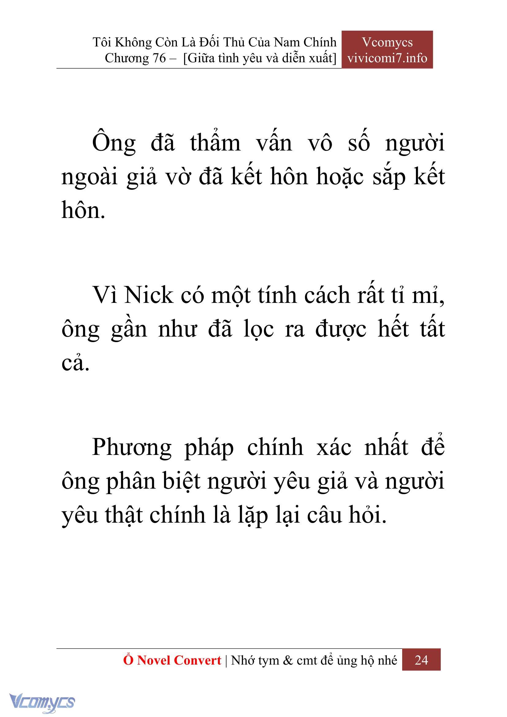 [Novel] Tôi Không Còn Là Đối Thủ Của Nam Chính Chap 76 - Trang 2