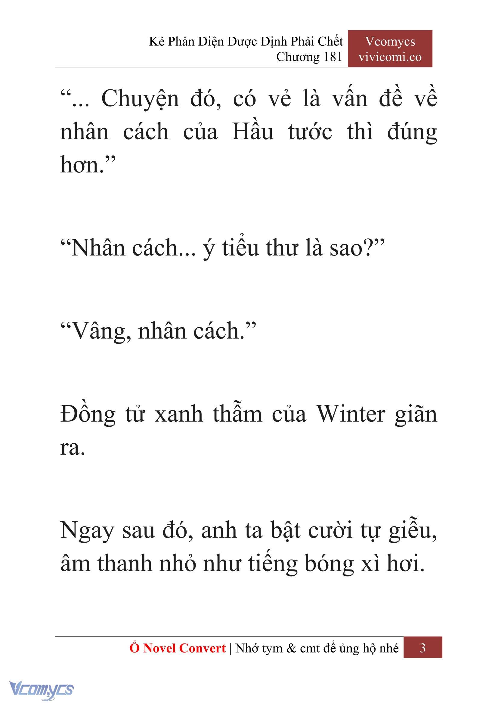 [Novel] Kẻ Phản Diện Được Định Phải Chết Chap 181 - Trang 2