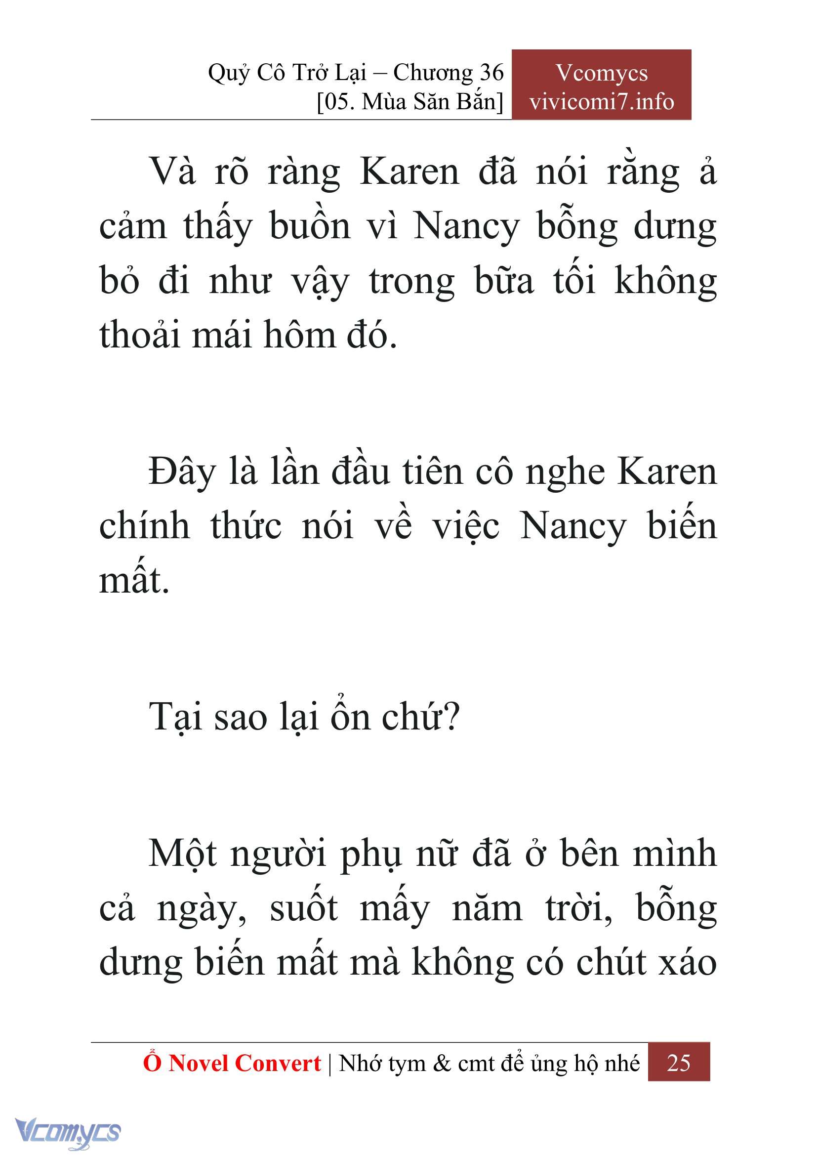 [Novel] Quý Cô Trở Lại Chap 36 - Trang 2