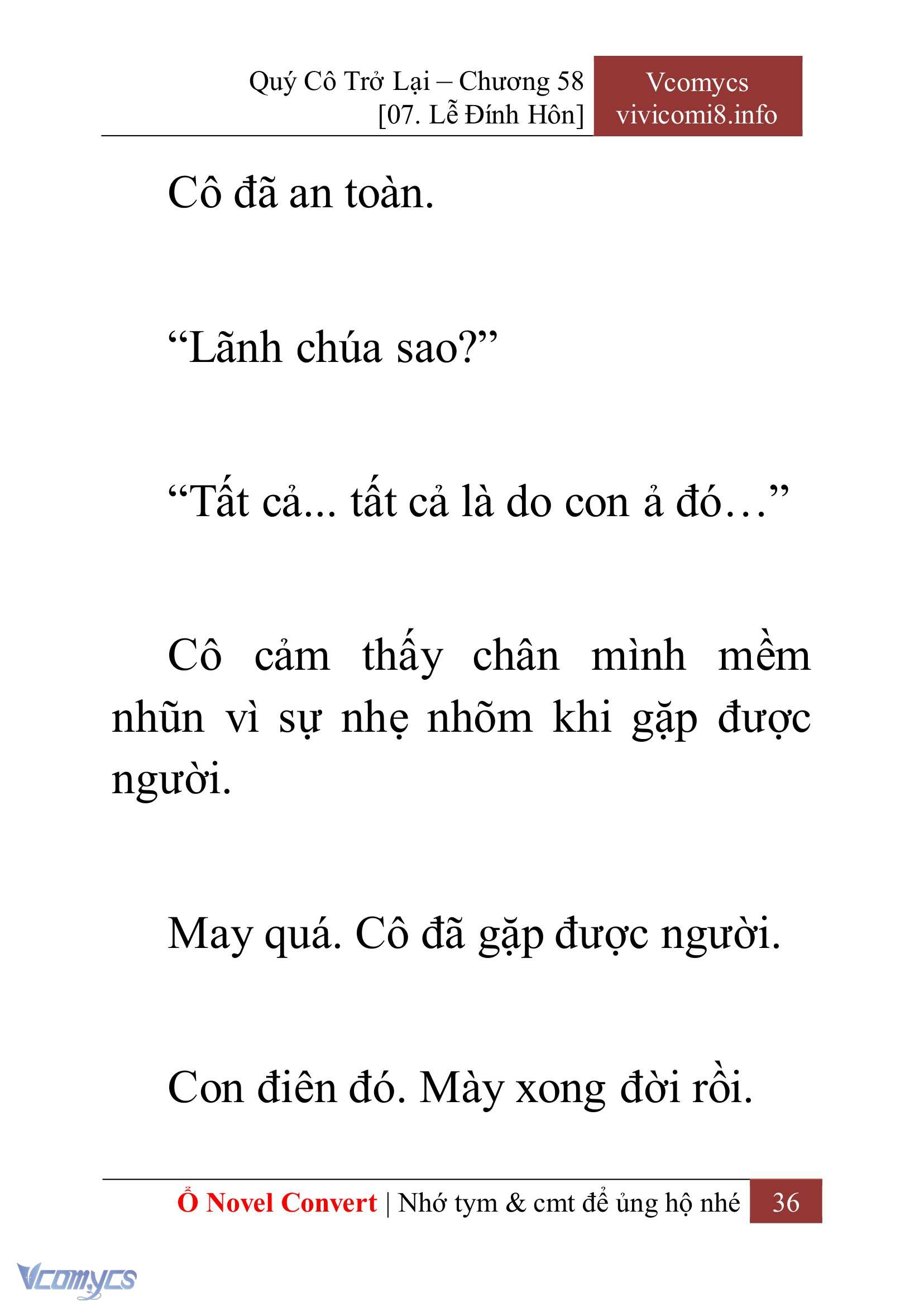 [Novel] Quý Cô Trở Lại Chap 58 - Trang 2