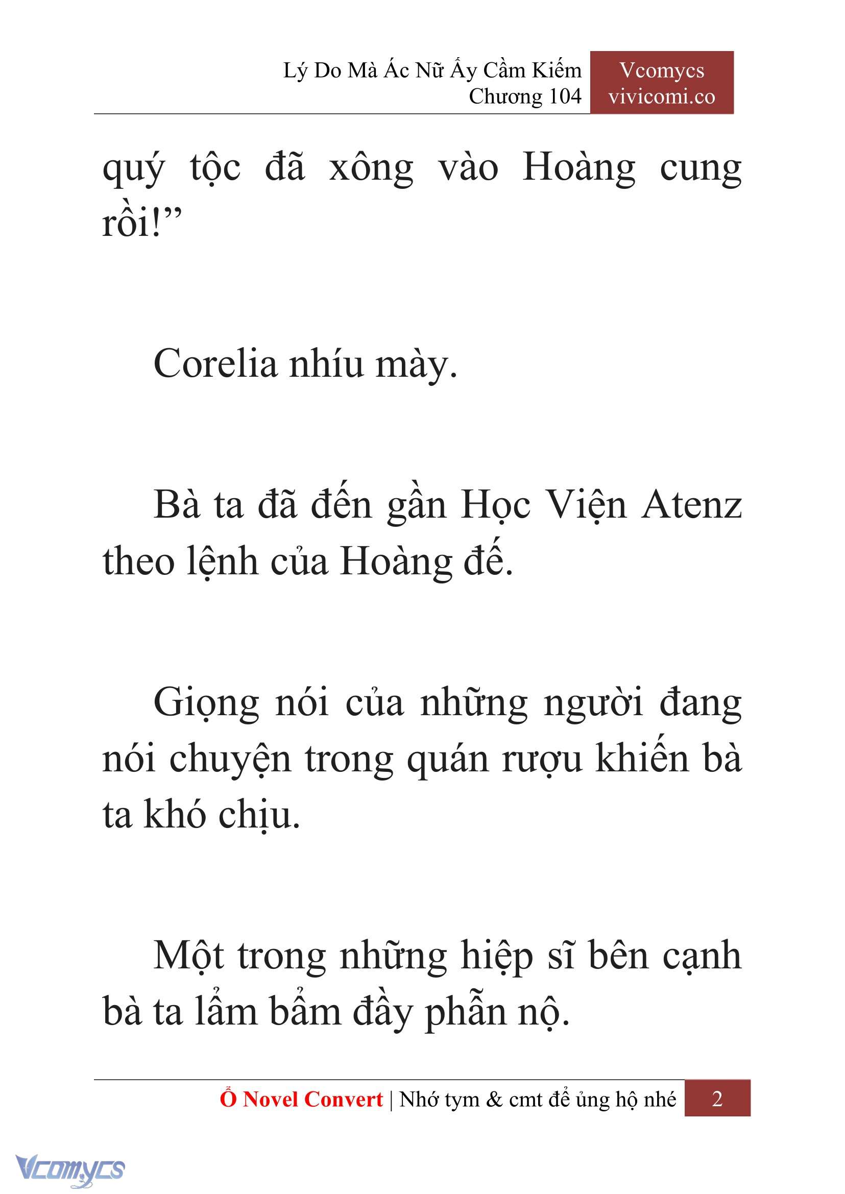 [Novel] Lý Do Mà Ác Nữ Ấy Cầm Kiếm Chap 104 - Trang 2