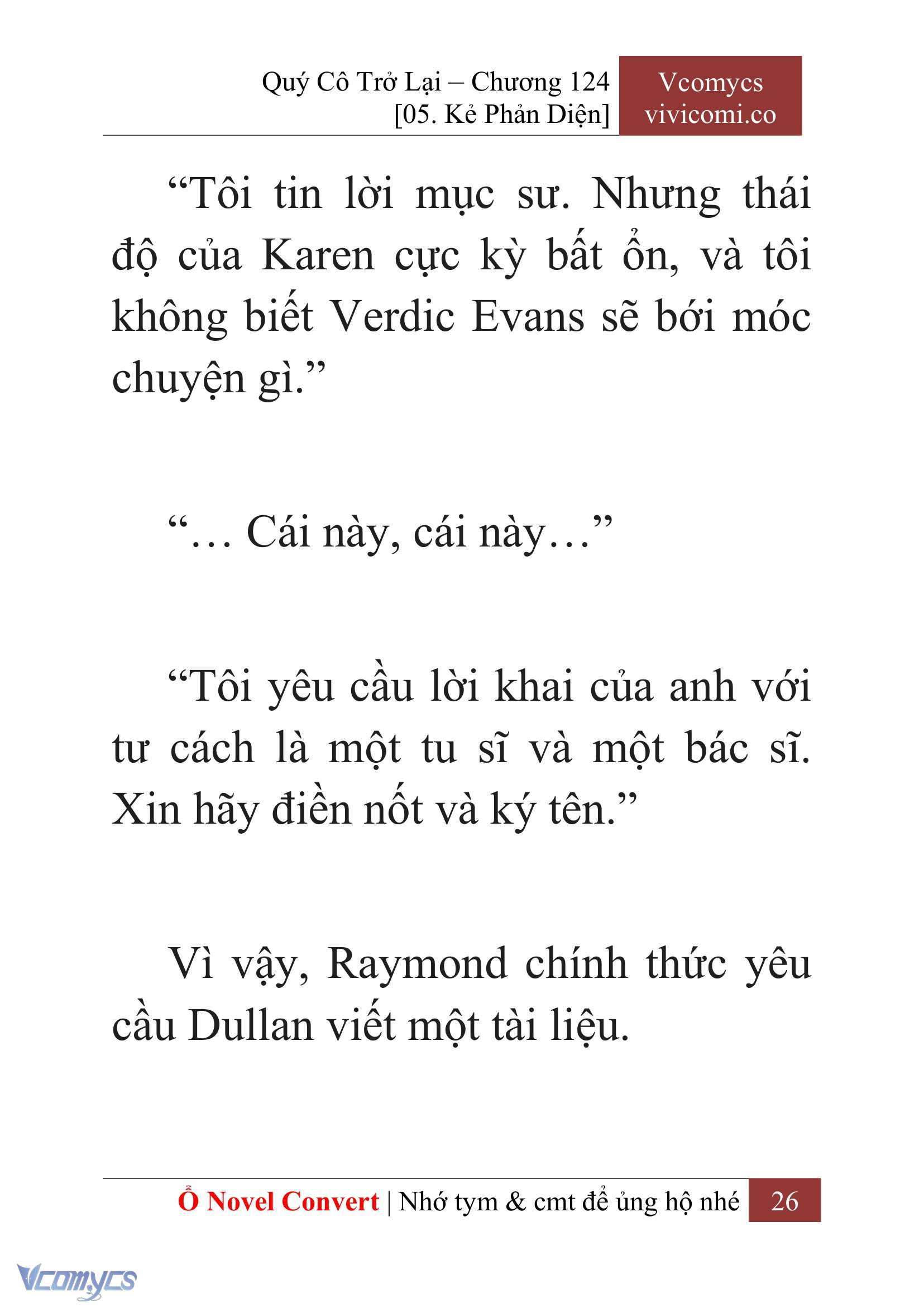 [Novel] Quý Cô Trở Lại Chap 124 - Trang 2