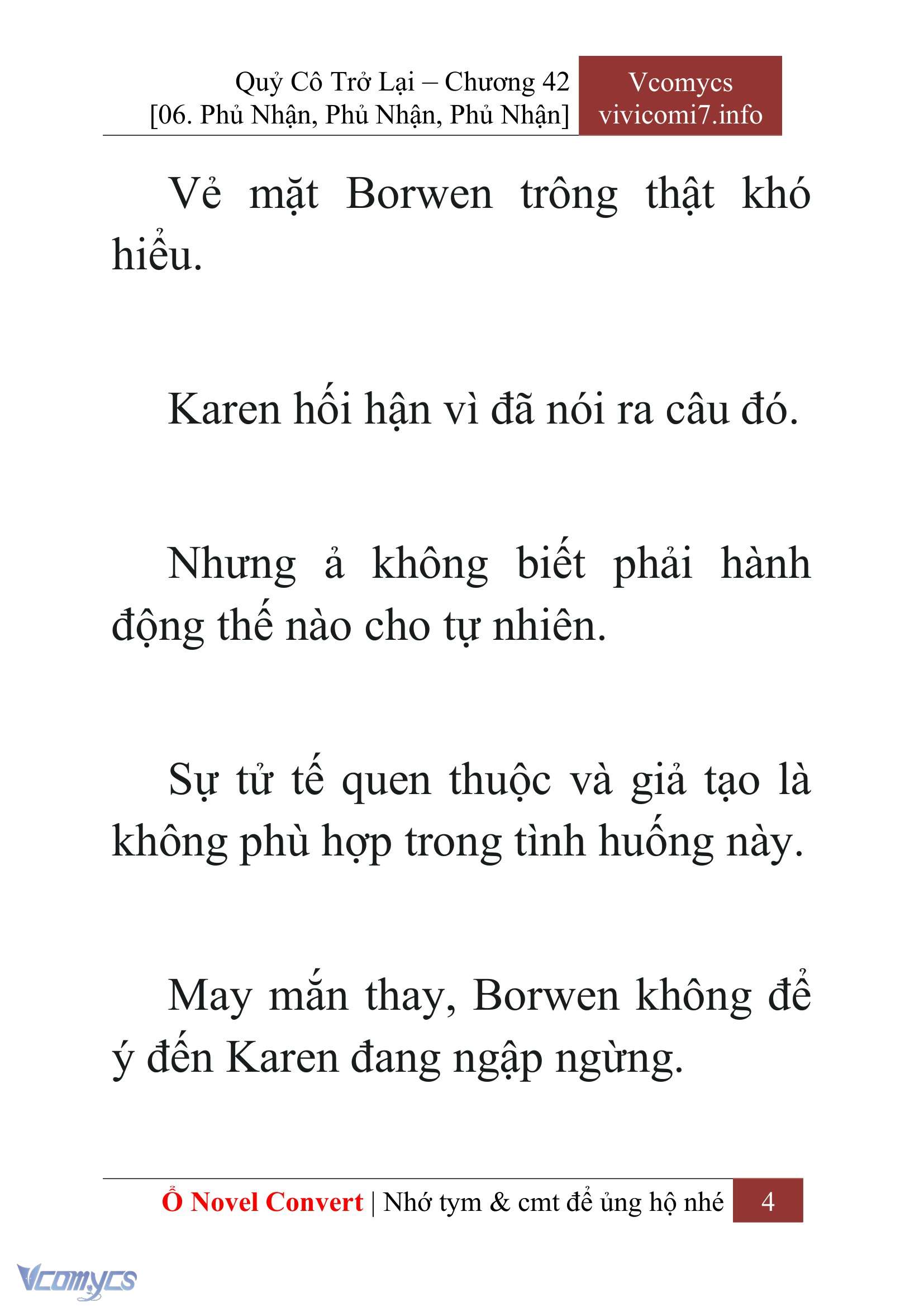 [Novel] Quý Cô Trở Lại Chap 42 - Trang 2