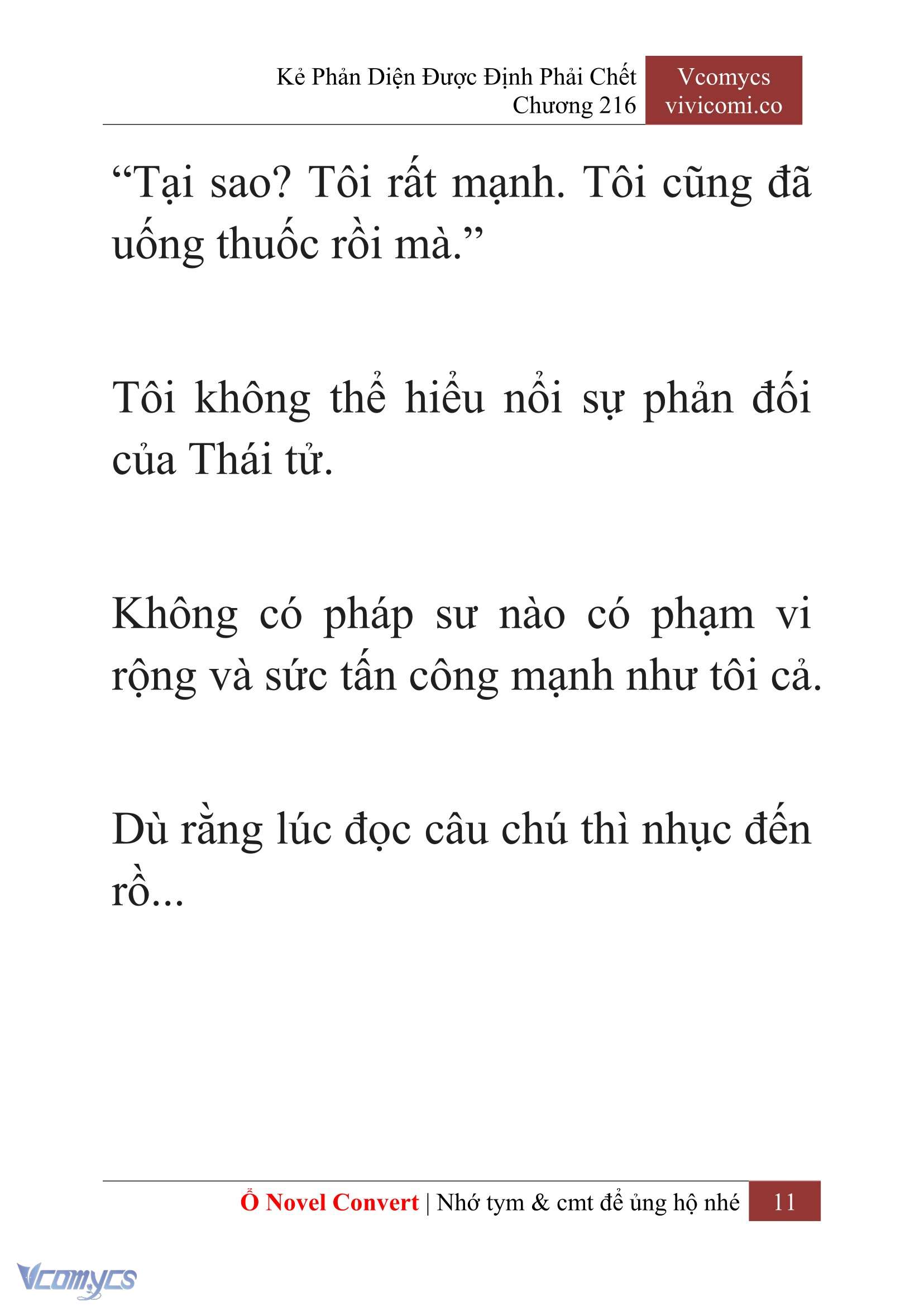 [Novel] Kẻ Phản Diện Được Định Phải Chết Chap 216 - Next Chap 217