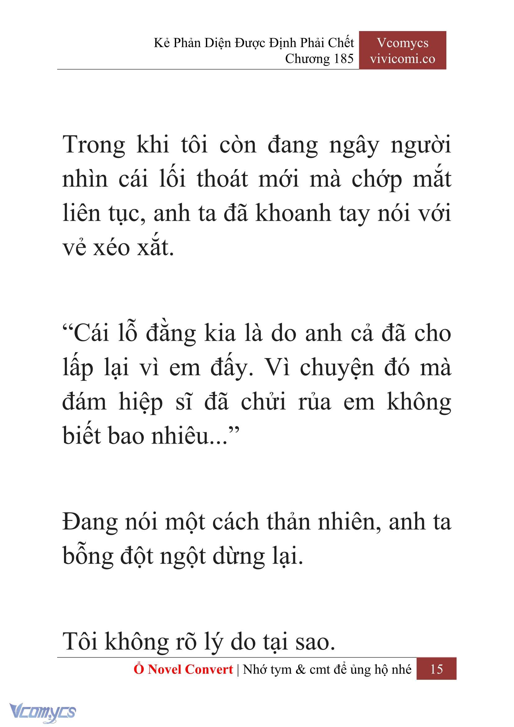 [Novel] Kẻ Phản Diện Được Định Phải Chết Chap 185 - Trang 2