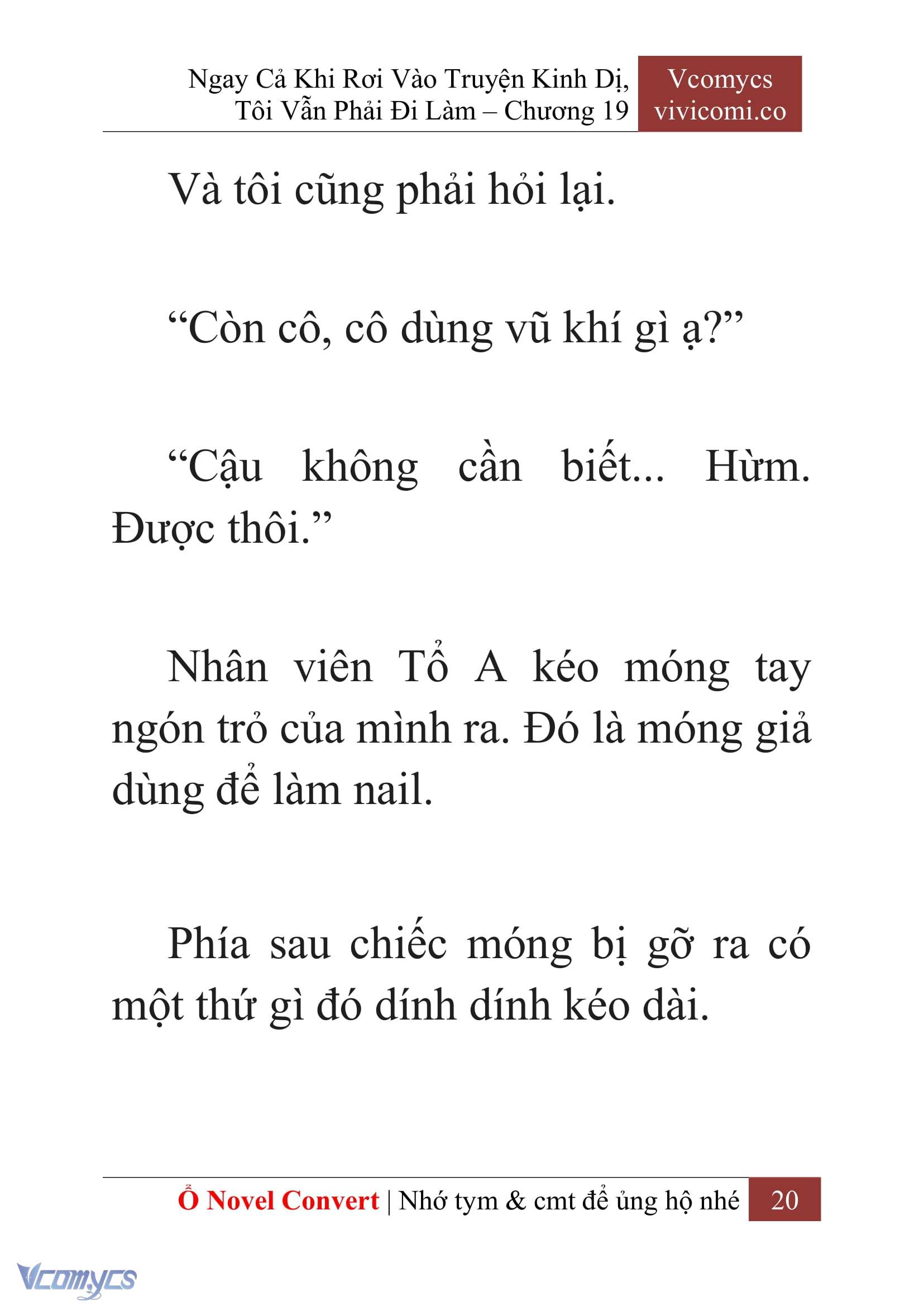 [Novel] Ngay Cả Khi Rơi Vào Truyện Kinh Dị, Tôi Vẫn Phải Đi Làm Chap 19 - Trang 2