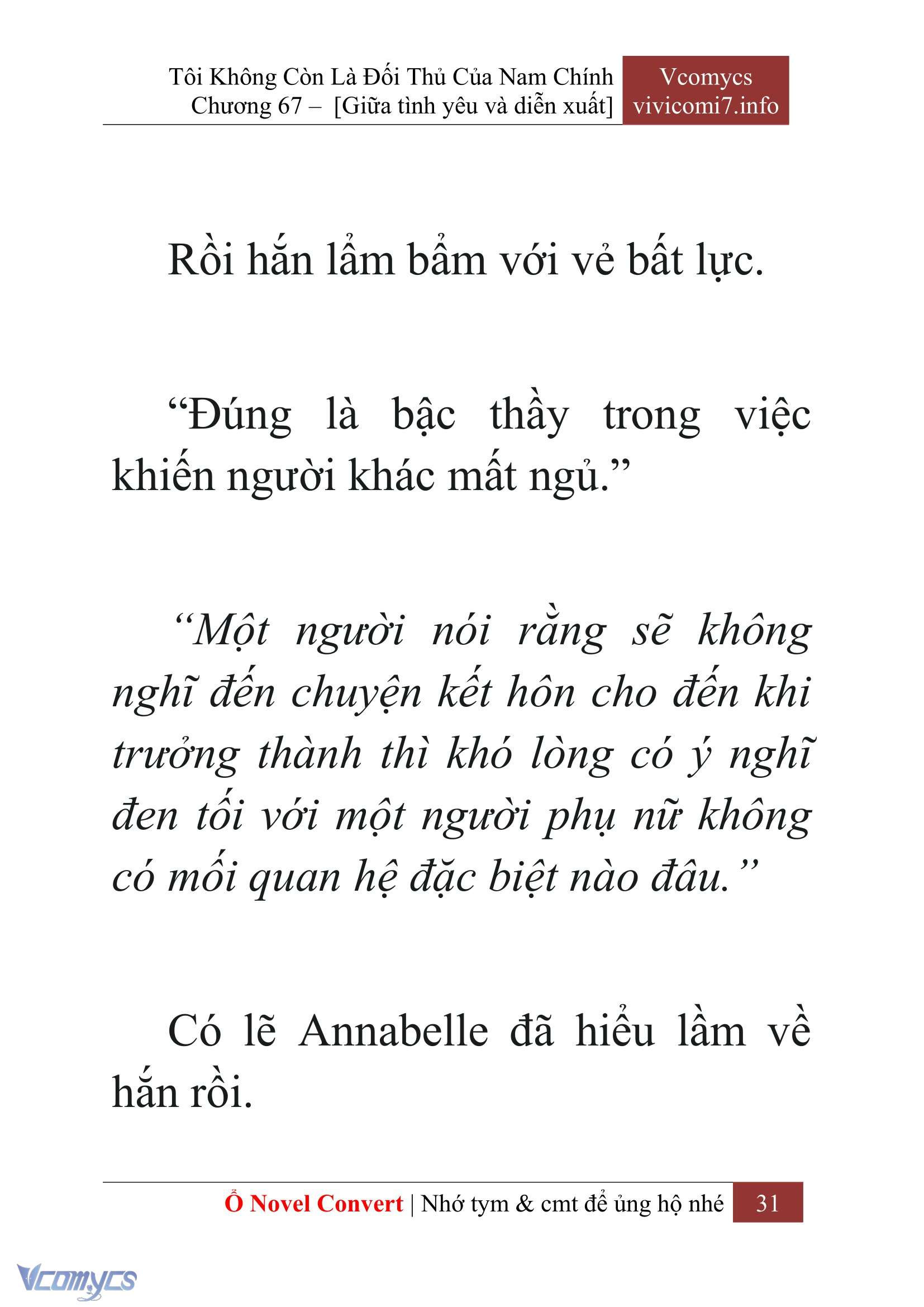 [Novel] Tôi Không Còn Là Đối Thủ Của Nam Chính Chap 67 - Trang 2
