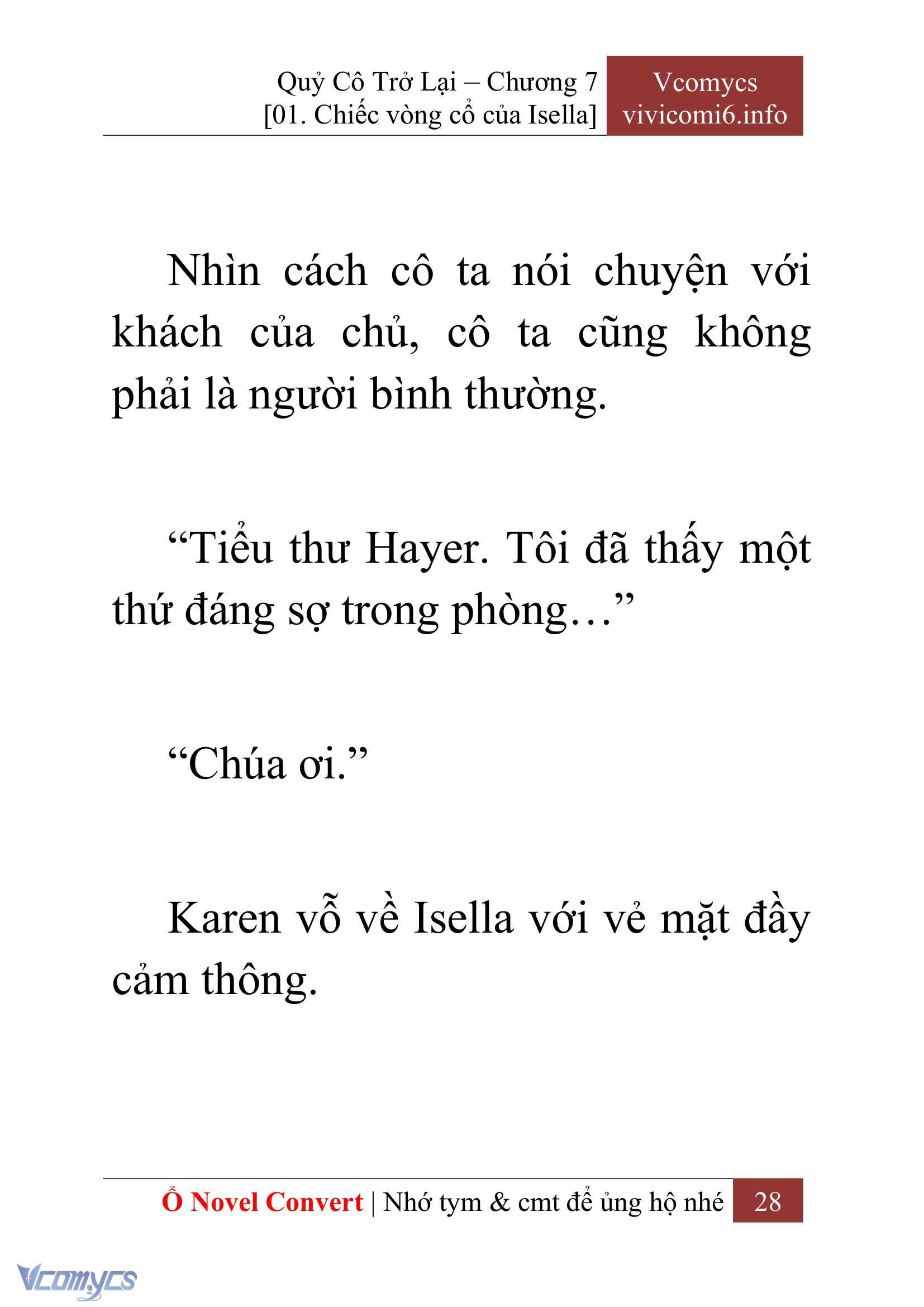 [Novel] Quý Cô Trở Lại Chap 7 - Trang 2
