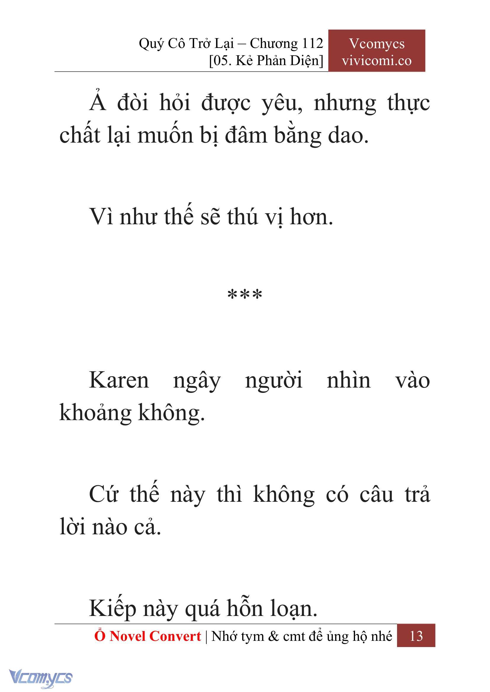 [Novel] Quý Cô Trở Lại Chap 112 - Trang 2