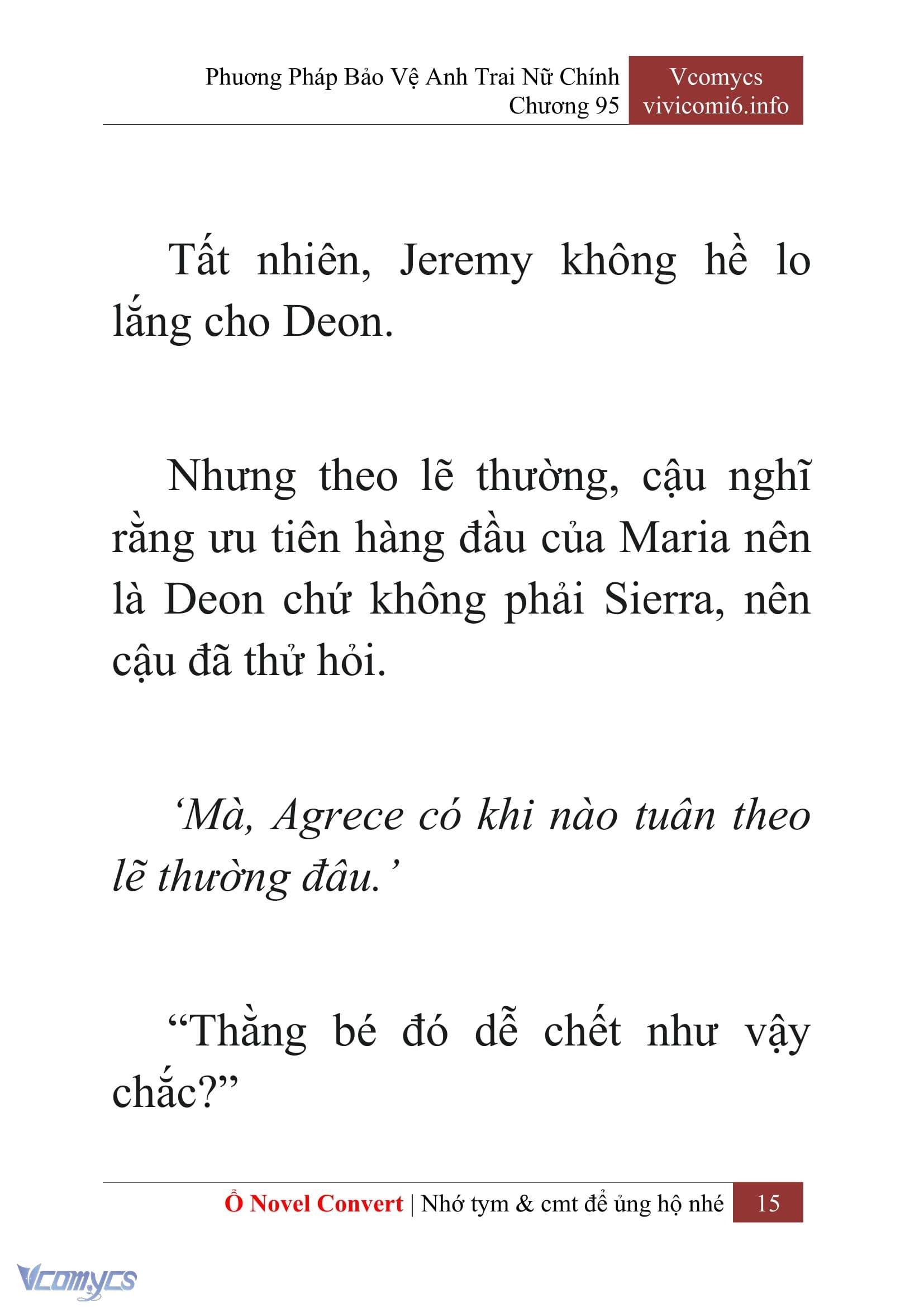 [Novel] Phương Pháp Bảo Vệ Anh Trai Nữ Chính Chap 95 - Next Chap 96