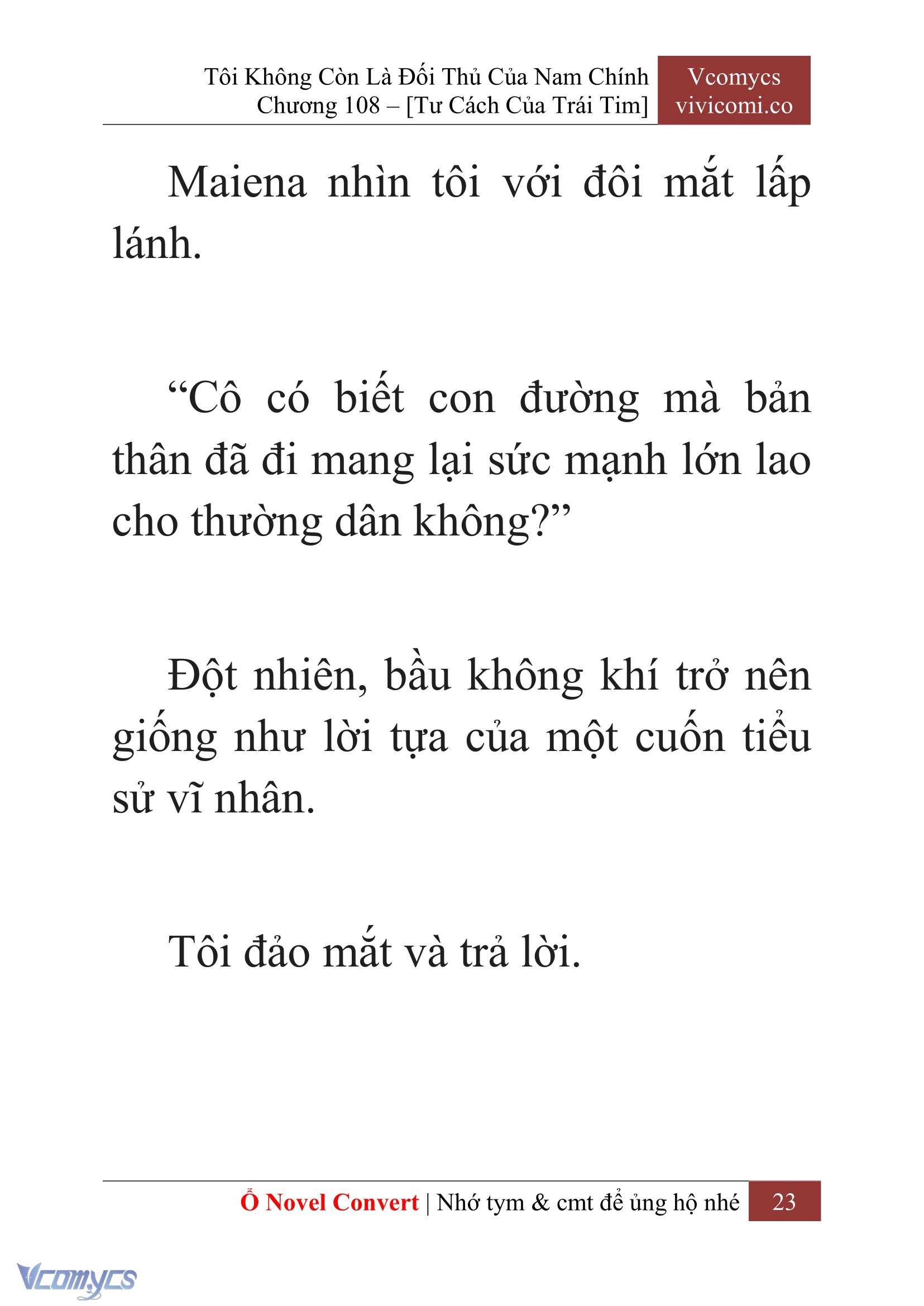 [Novel] Tôi Không Còn Là Đối Thủ Của Nam Chính Chap 108 - Trang 2