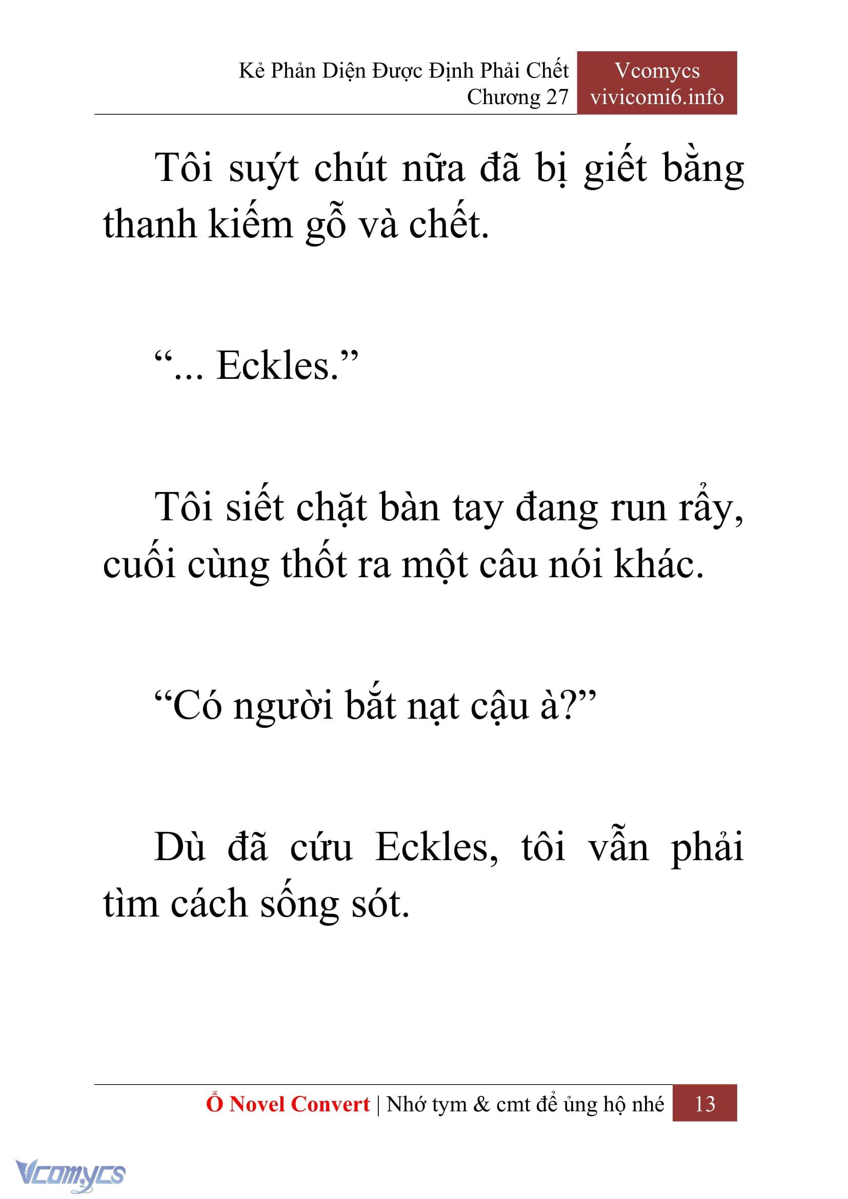 [Novel] Kẻ Phản Diện Được Định Phải Chết Chap 27 - Trang 2