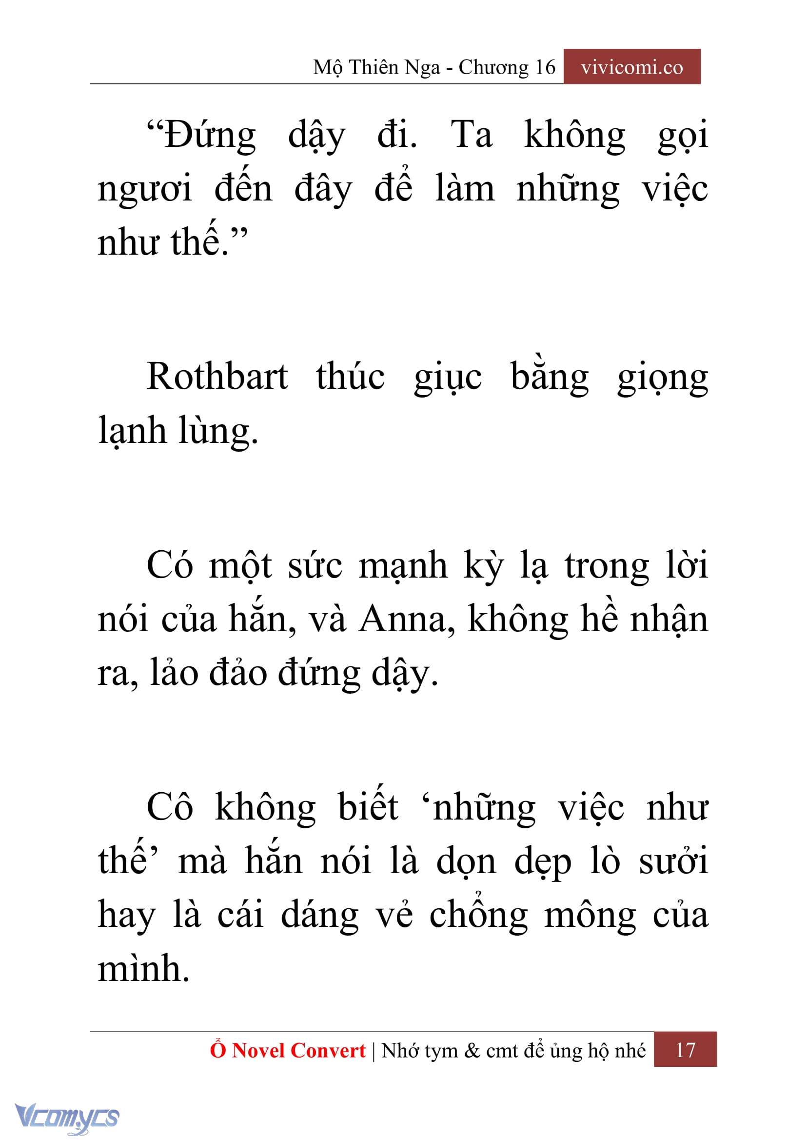 [Novel] Mộ Thiên Nga Chap 16 - Trang 2