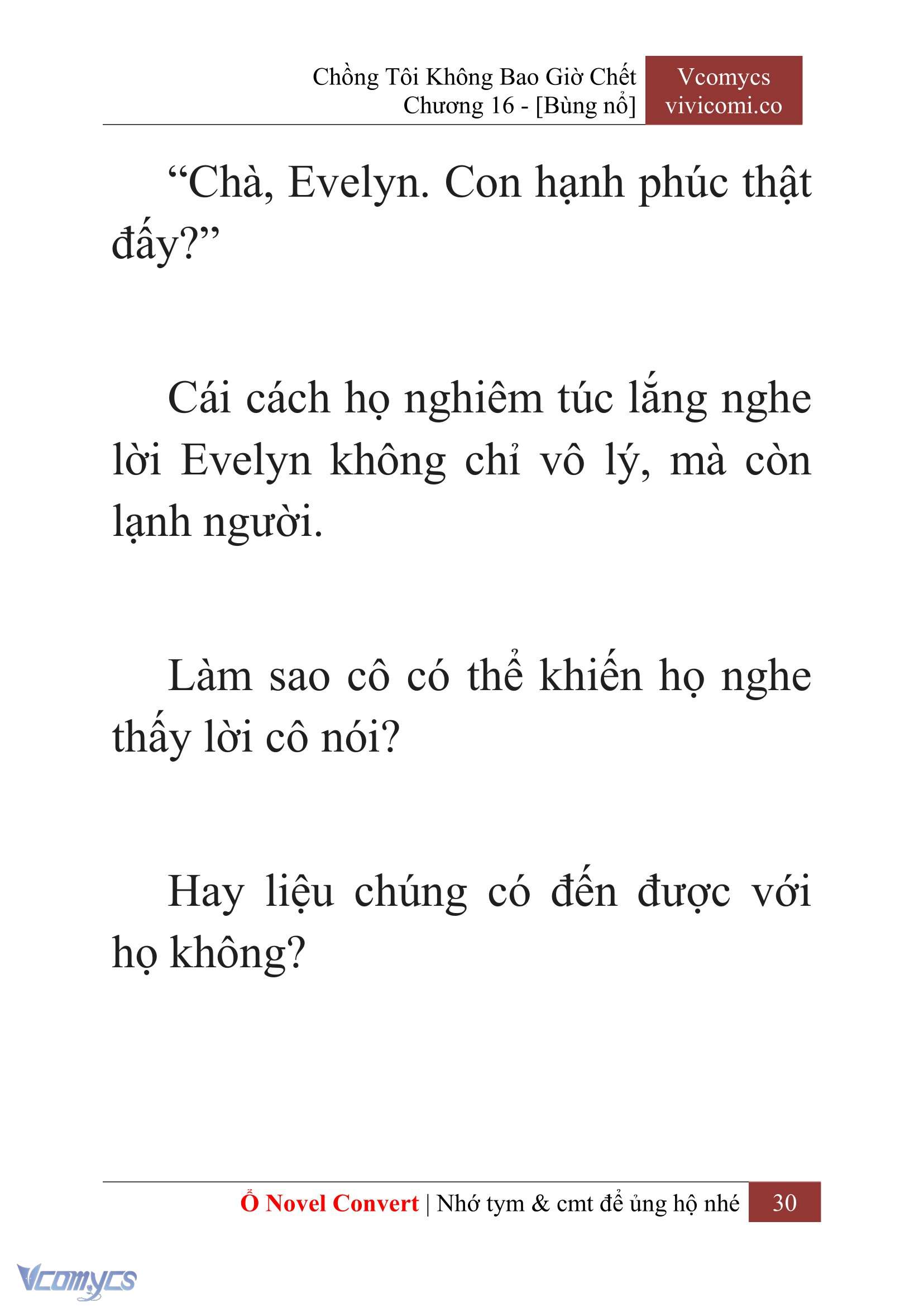 [Novel] Chồng Tôi Không Bao Giờ Chết Chap 16 - Trang 2