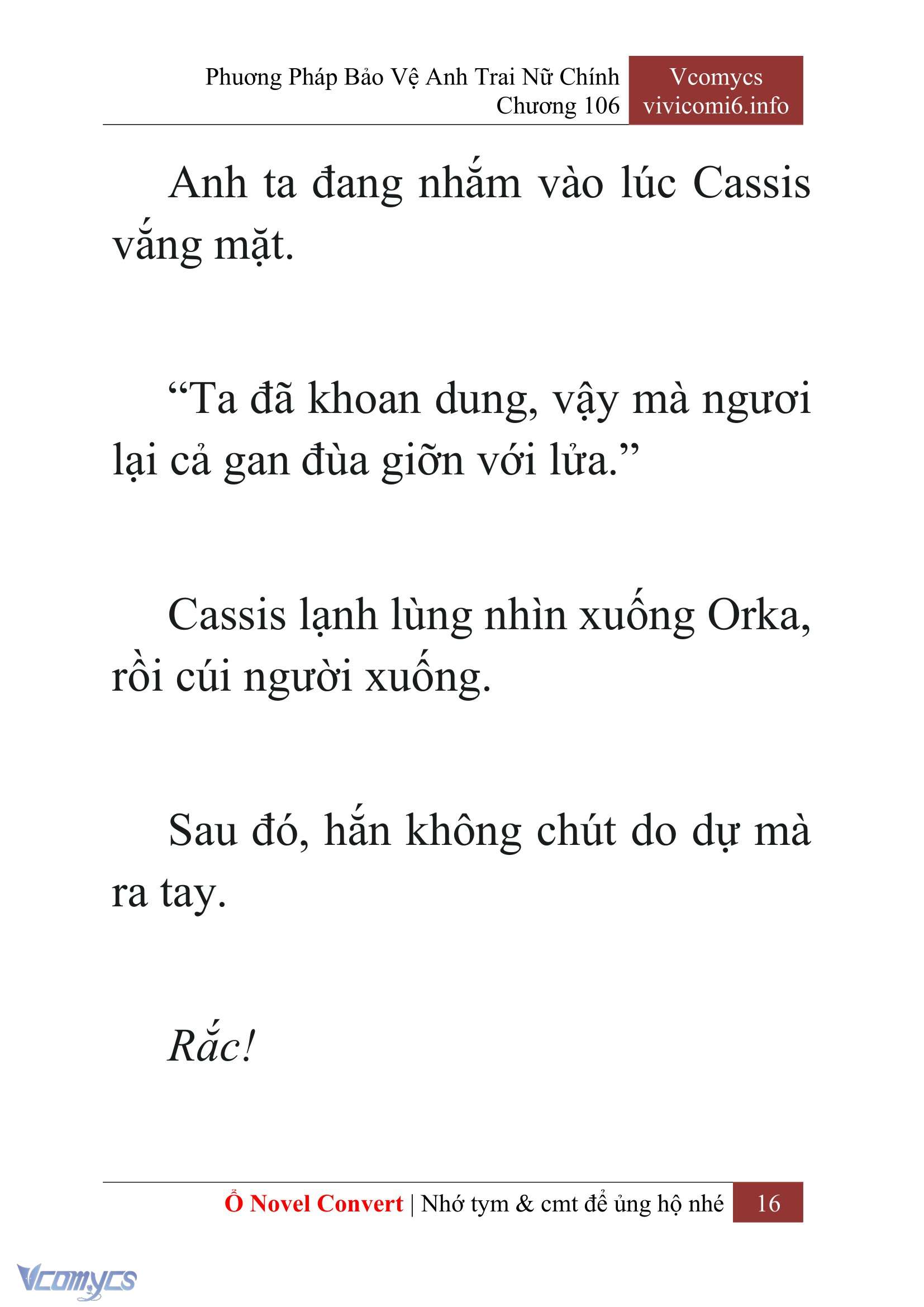 [Novel] Phương Pháp Bảo Vệ Anh Trai Nữ Chính Chap 106 - Trang 2