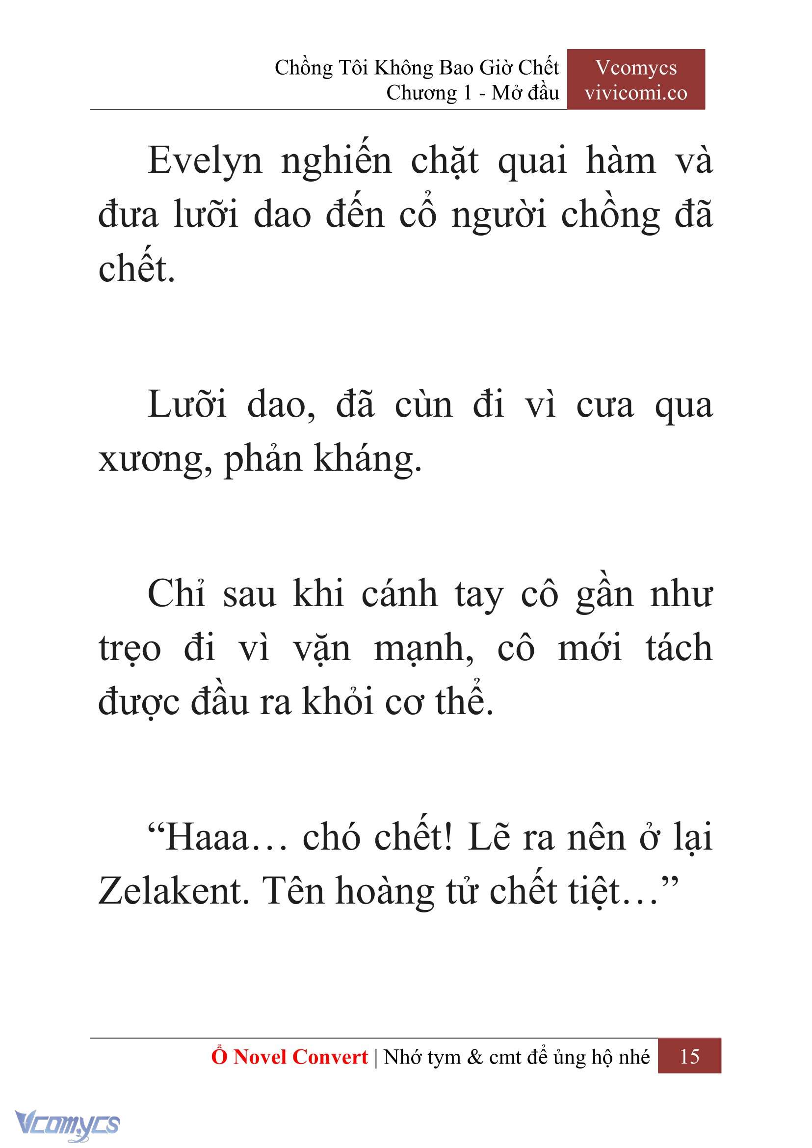 [Novel] Chồng Tôi Không Bao Giờ Chết Chap 1 - Trang 2