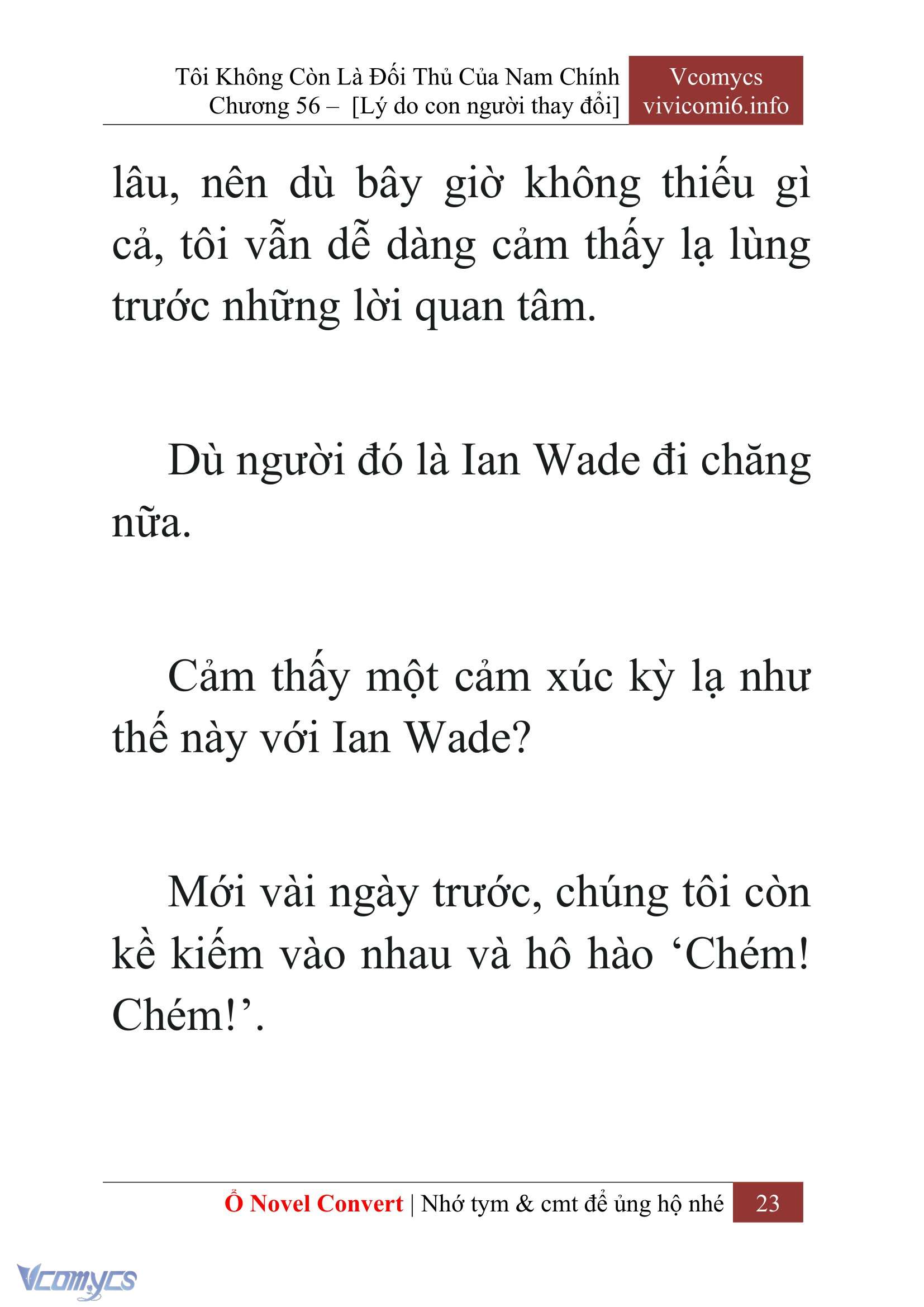 [Novel] Tôi Không Còn Là Đối Thủ Của Nam Chính Chap 56 - Trang 2