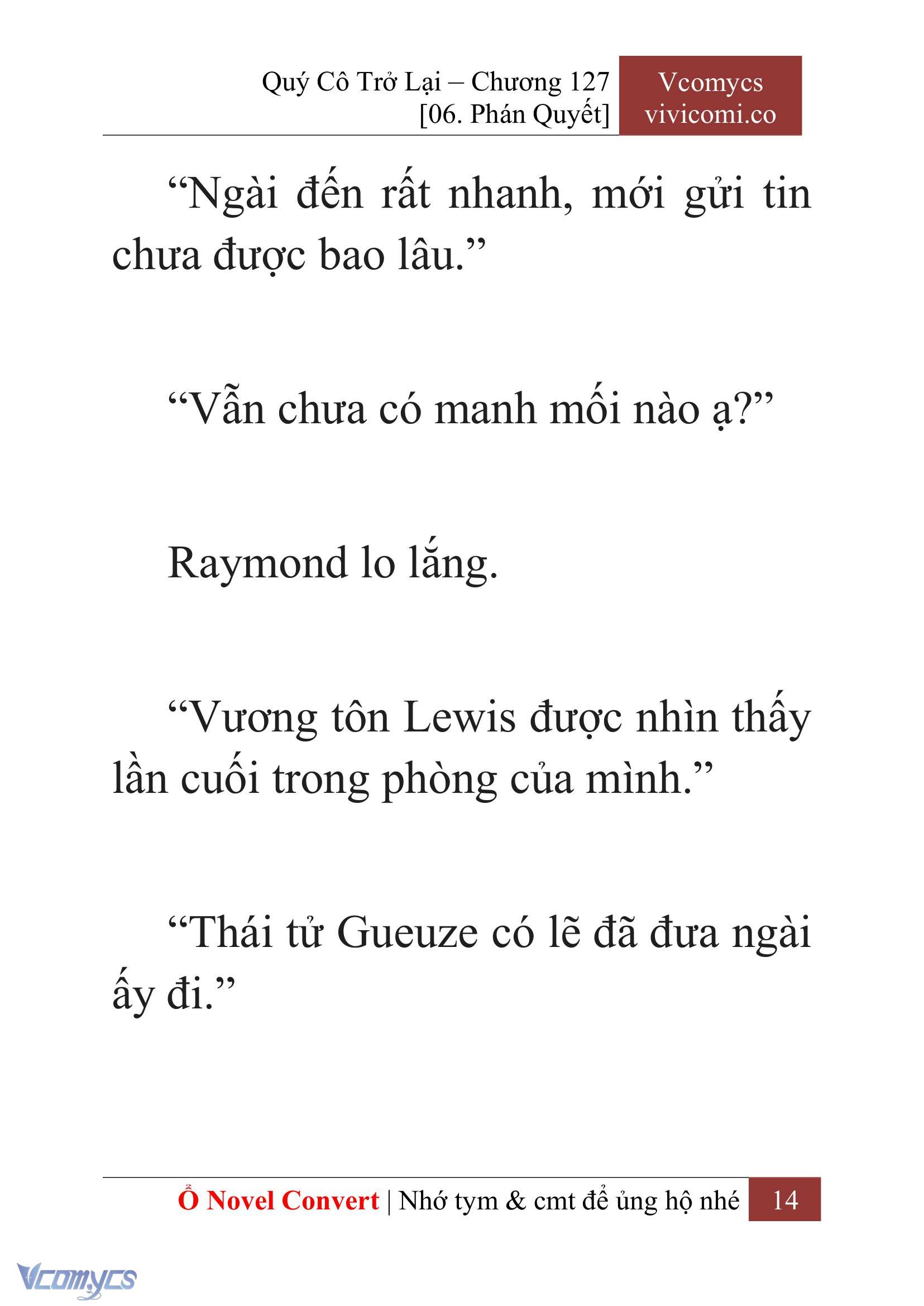 [Novel] Quý Cô Trở Lại Chap 127 - Trang 2