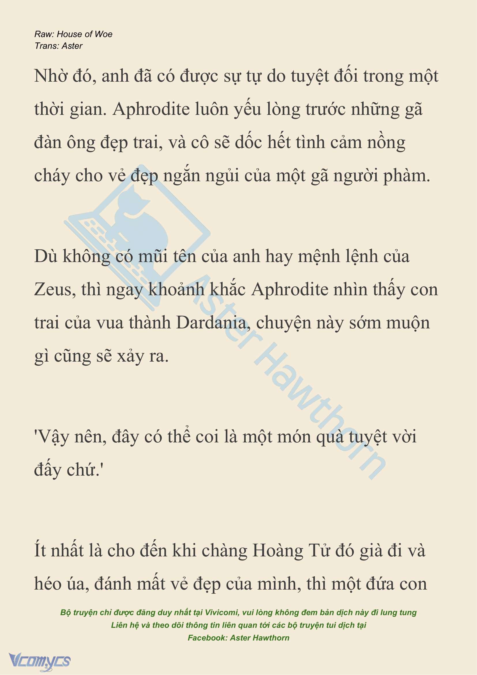 [NOVEL] Dành Cho Các Nữ Thần: Dành cho Psyche Chap 26 - Trang 2