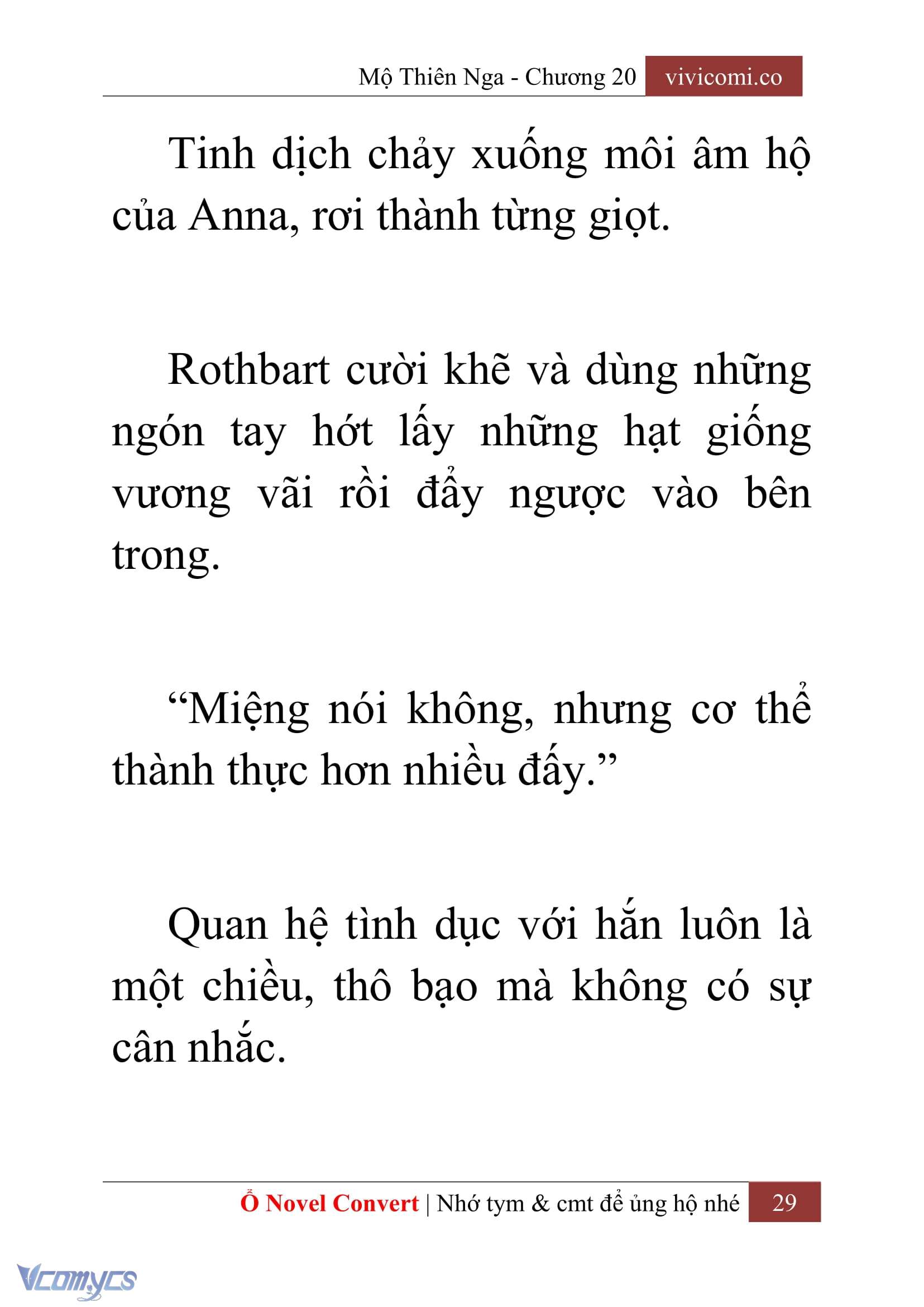 [Novel] Mộ Thiên Nga Chap 20 - Next Chap 21