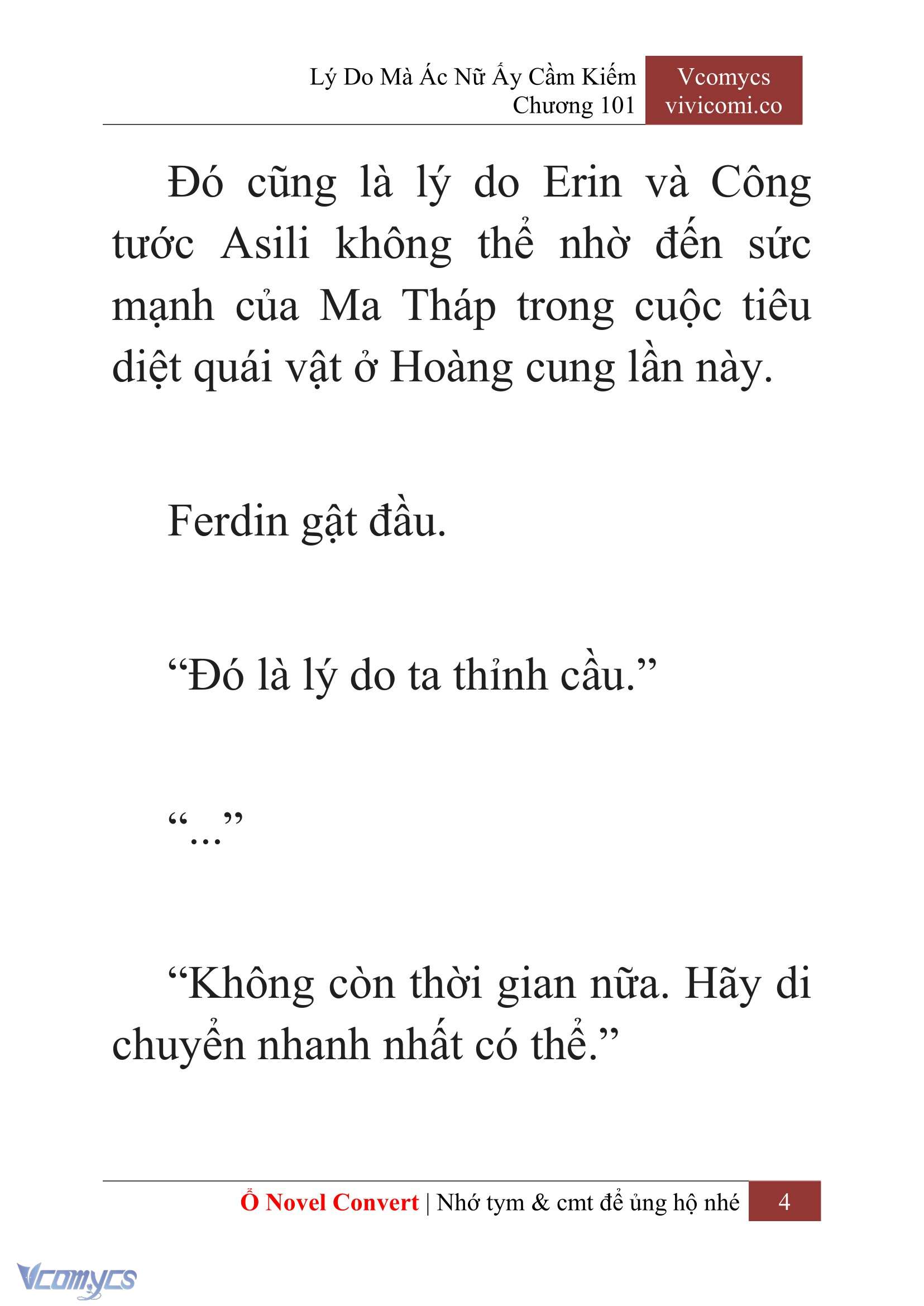 [Novel] Lý Do Mà Ác Nữ Ấy Cầm Kiếm Chap 101 - Next Chap 102