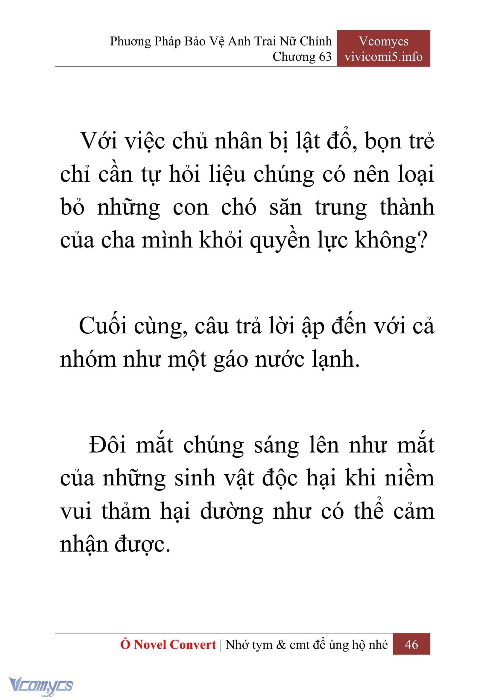 [Novel] Phương Pháp Bảo Vệ Anh Trai Nữ Chính Chap 63 - Next Chap 64