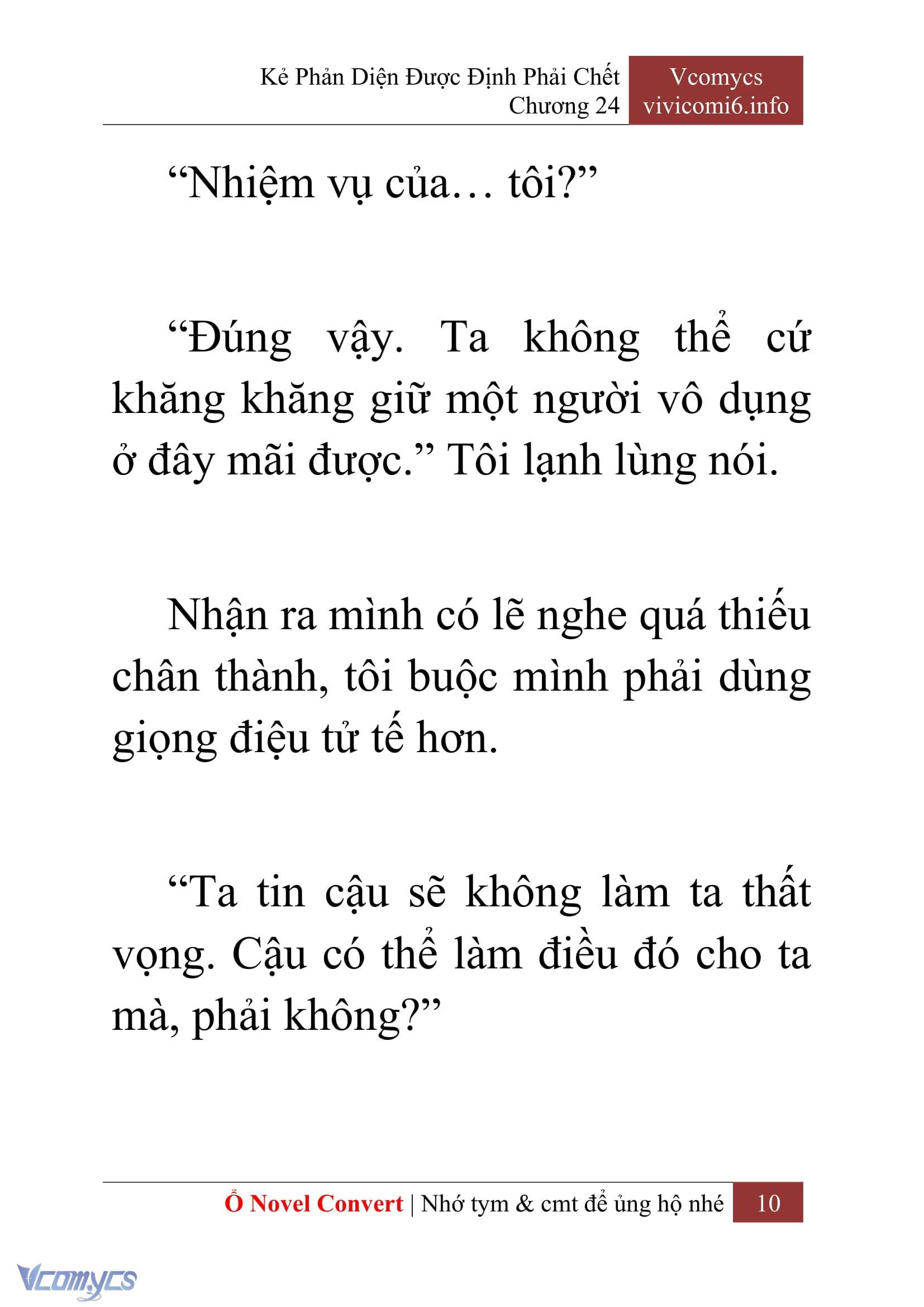 [Novel] Kẻ Phản Diện Được Định Phải Chết Chap 24 - Trang 2