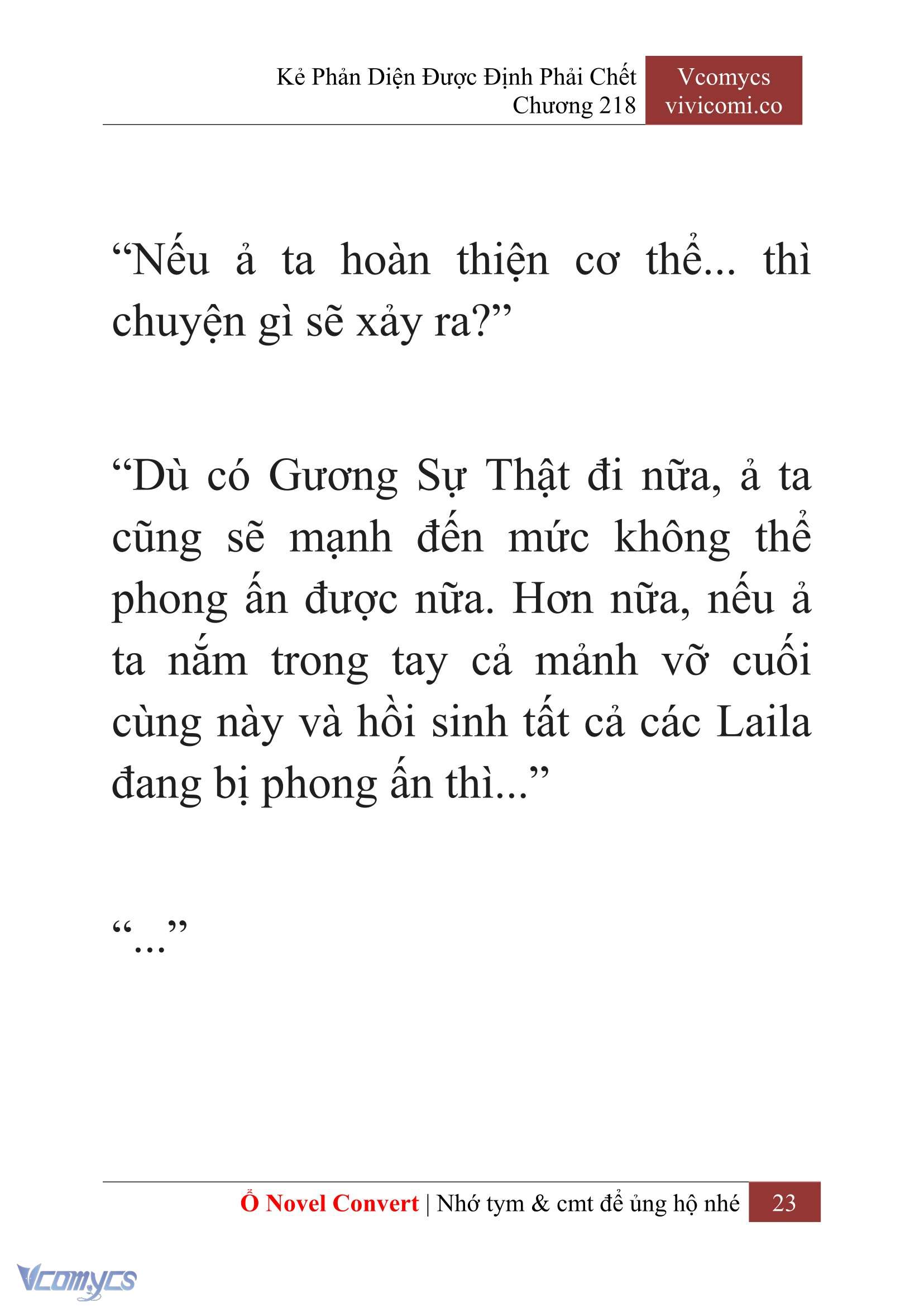 [Novel] Kẻ Phản Diện Được Định Phải Chết Chap 218 - Next Chap 219