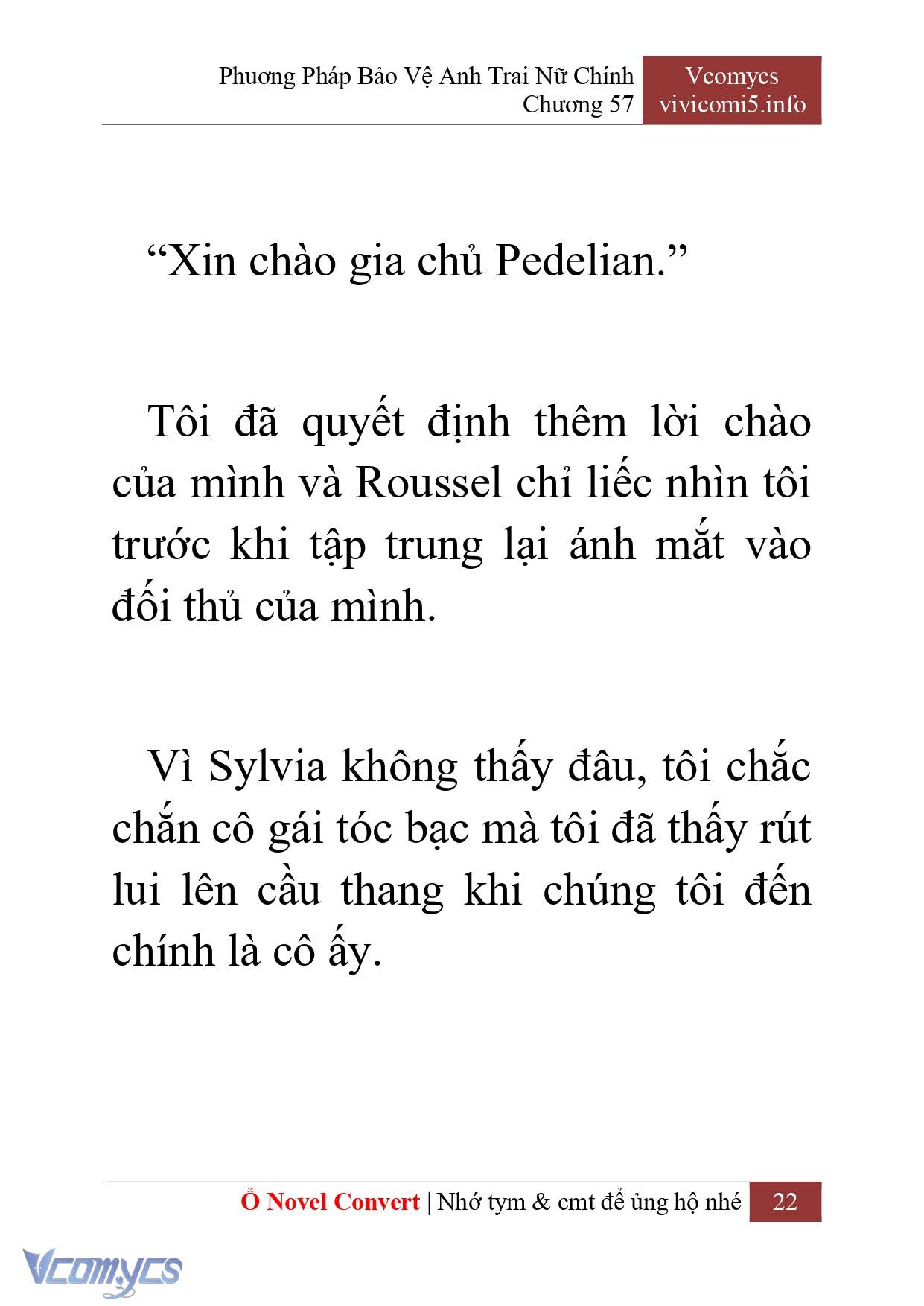 [Novel] Phương Pháp Bảo Vệ Anh Trai Nữ Chính Chap 57 - Trang 2