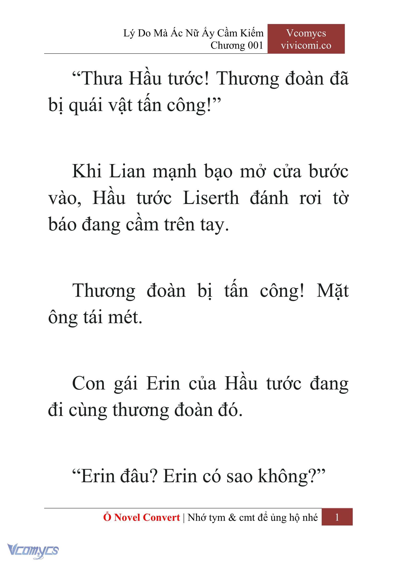 [Novel] Lý Do Mà Ác Nữ Ấy Cầm Kiếm Chap 1 - Trang 2