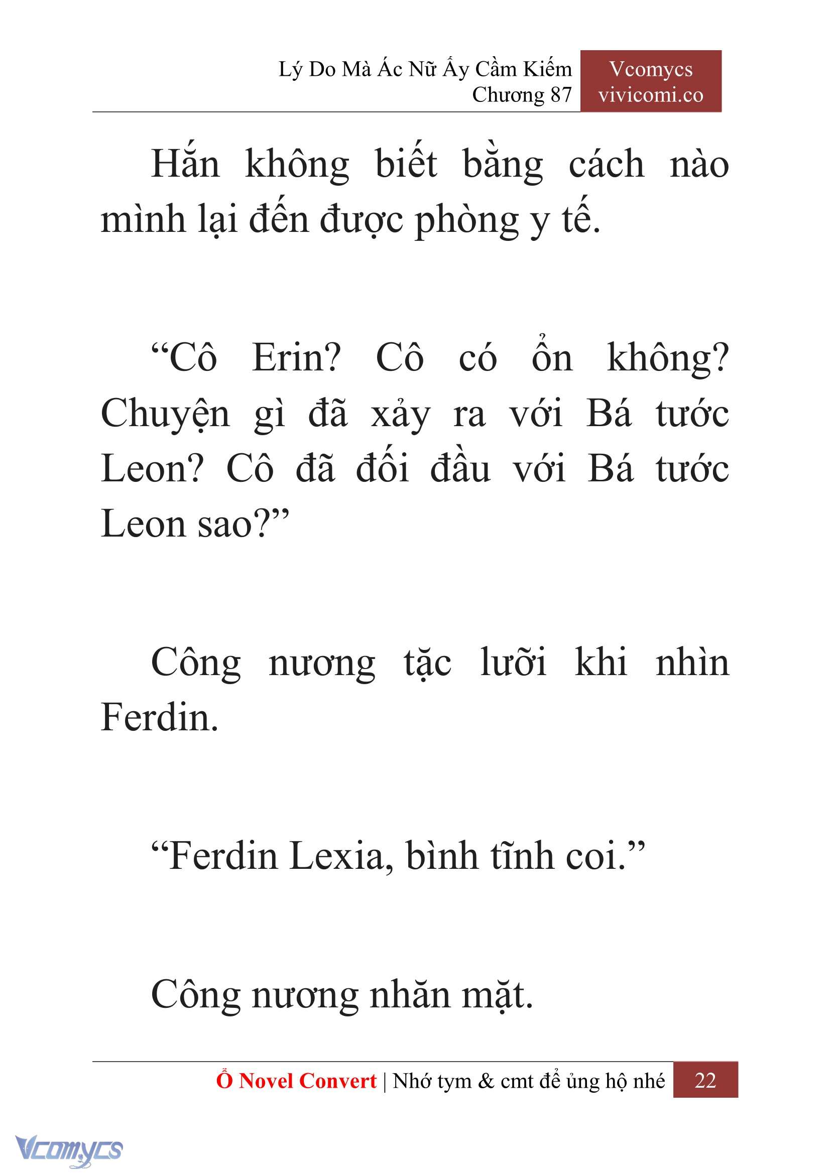[Novel] Lý Do Mà Ác Nữ Ấy Cầm Kiếm Chap 87 - Next Chap 88