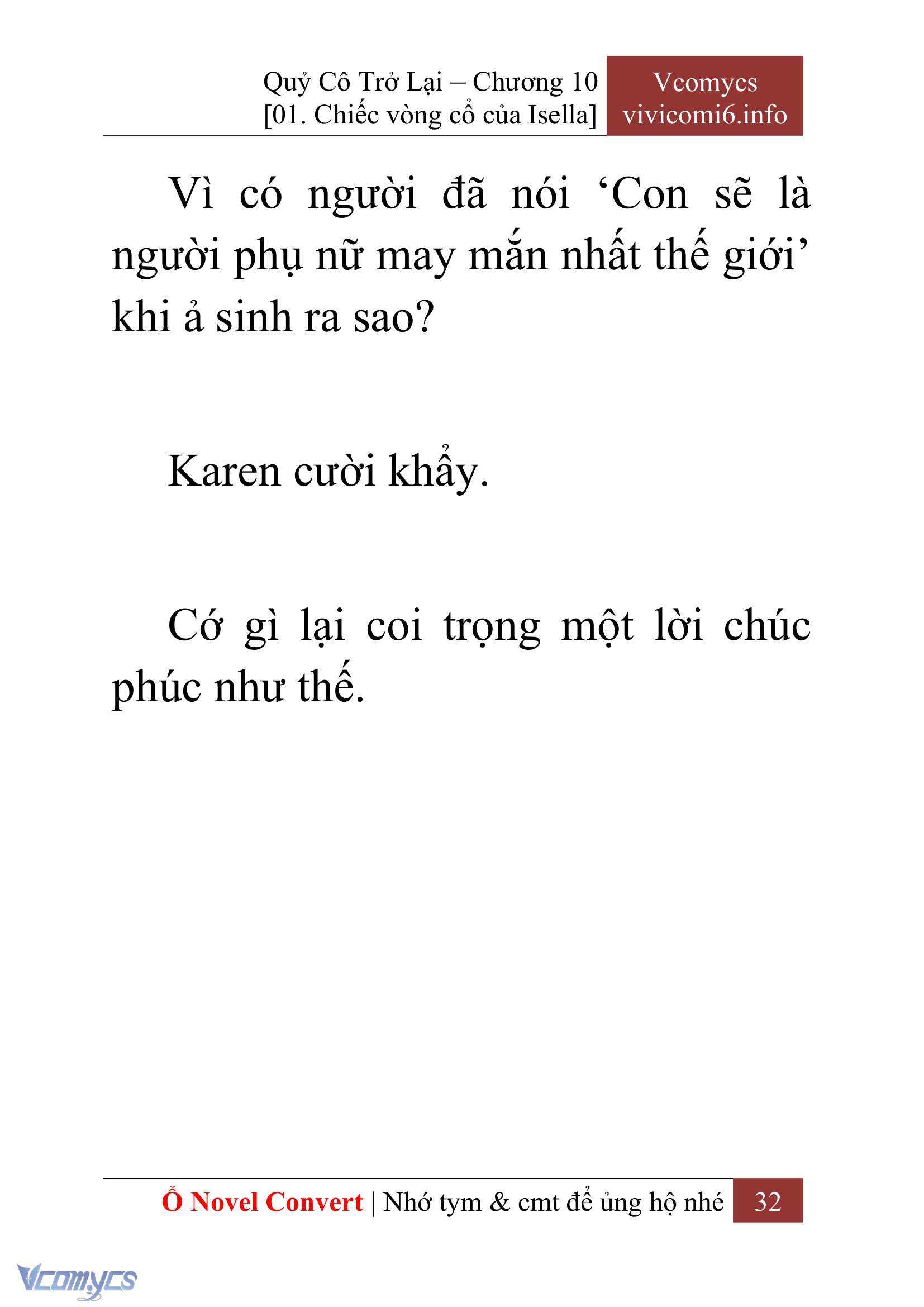 [Novel] Quý Cô Trở Lại Chap 10 - Trang 2