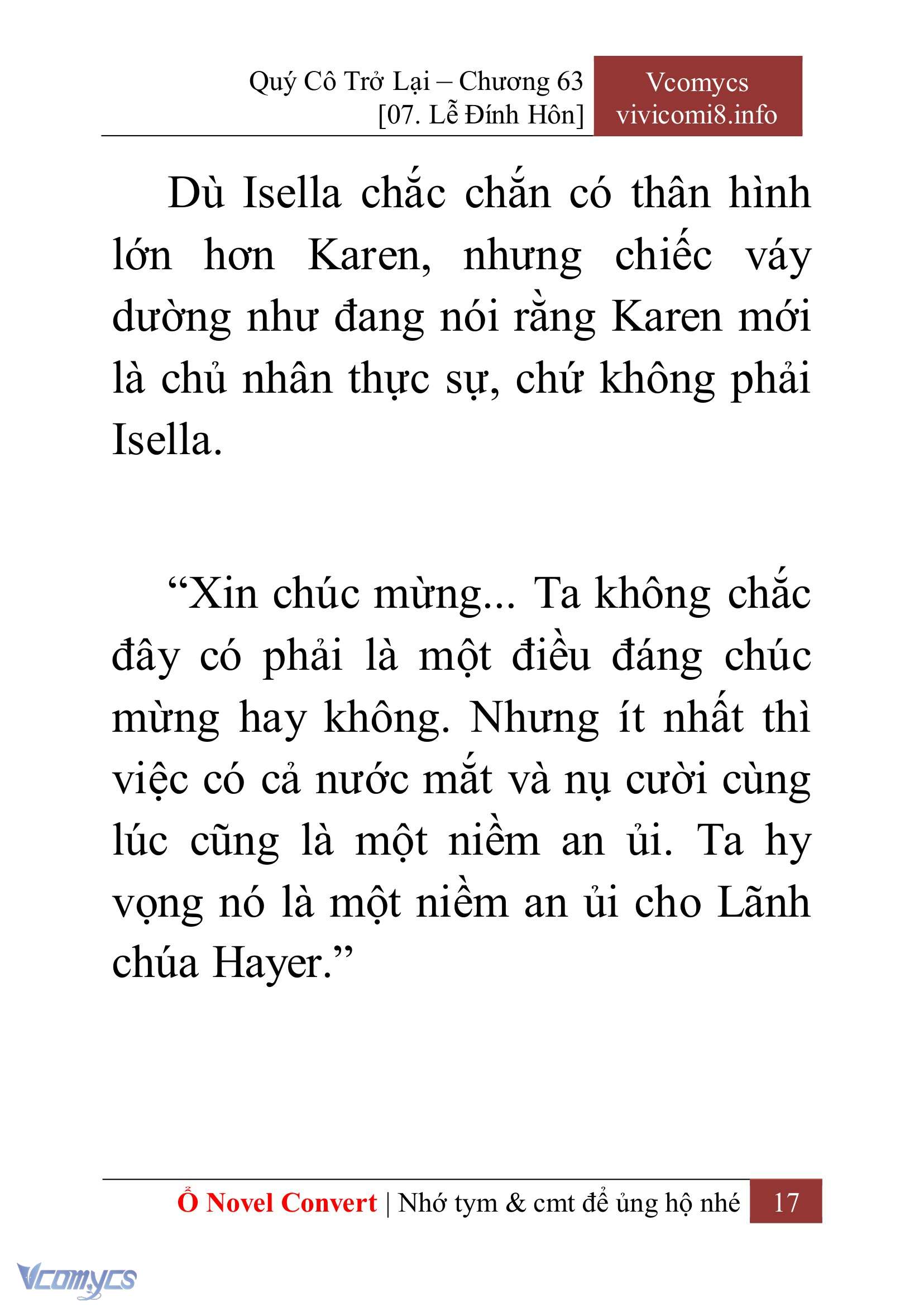 [Novel] Quý Cô Trở Lại Chap 63 - Trang 2