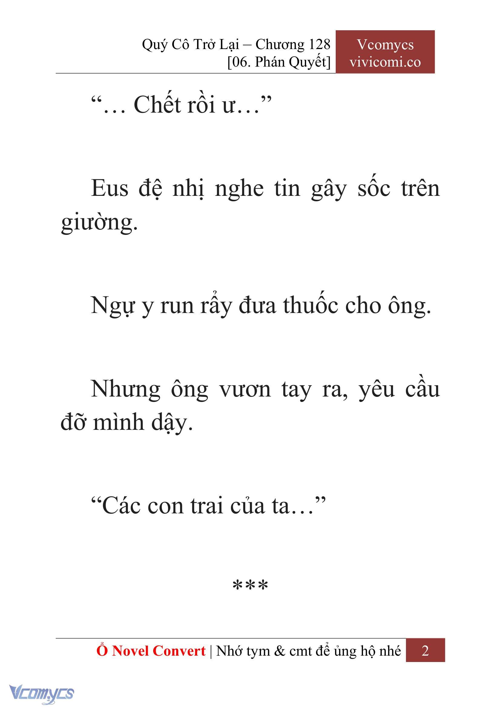 [Novel] Quý Cô Trở Lại Chap 128 - Trang 2