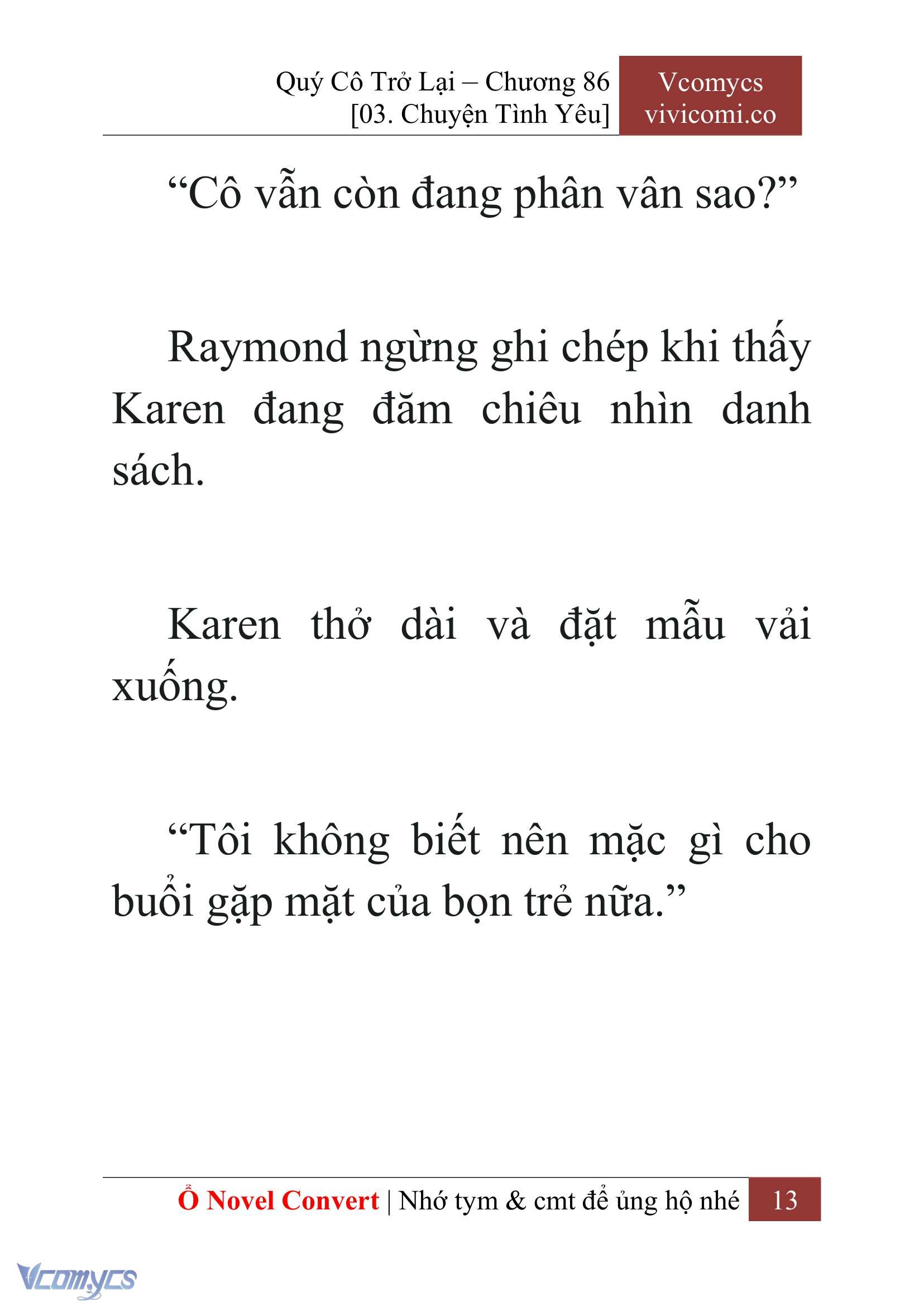 [Novel] Quý Cô Trở Lại Chap 86 - Trang 2