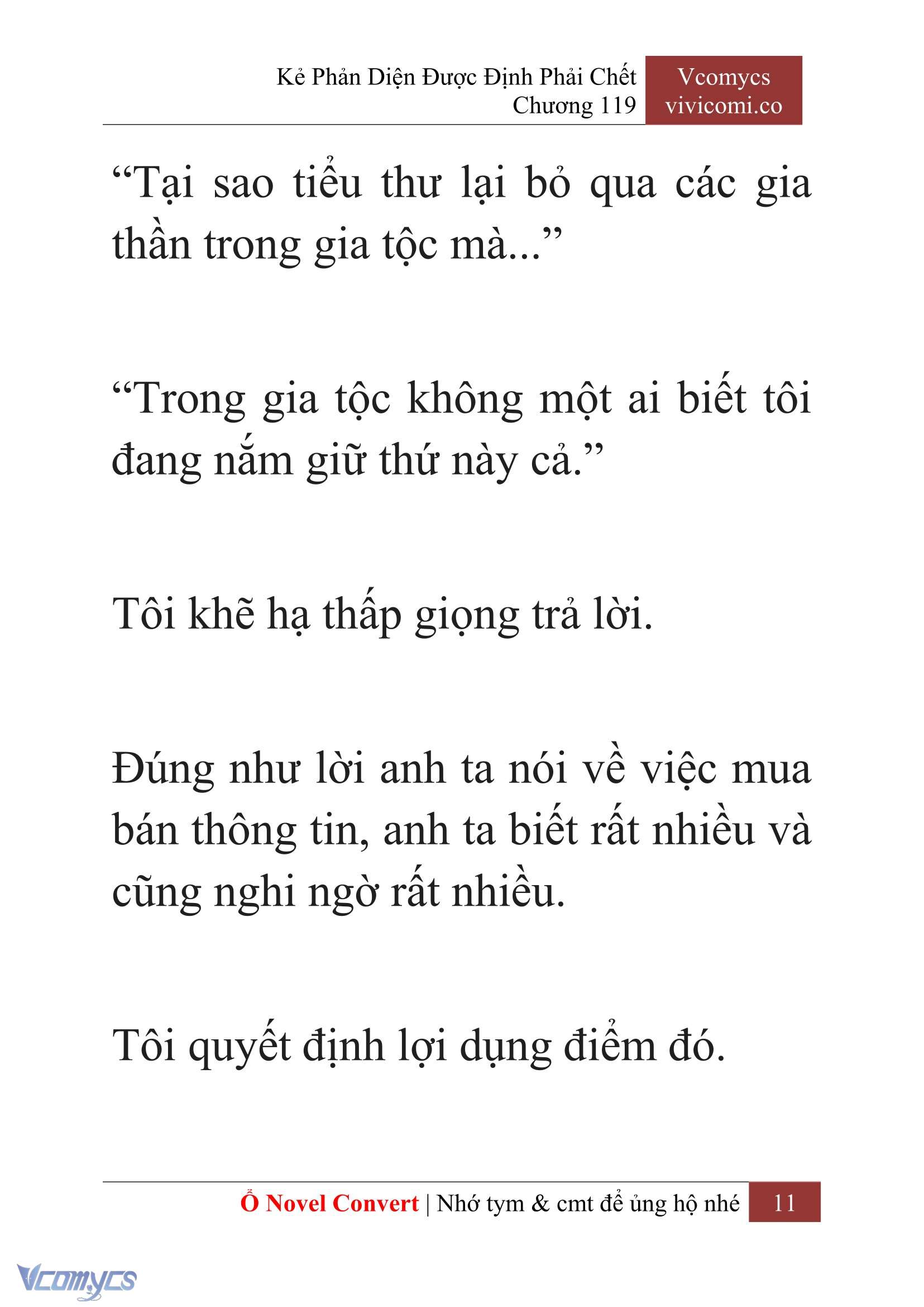 [Novel] Kẻ Phản Diện Được Định Phải Chết Chap 119 - Next Chap 120