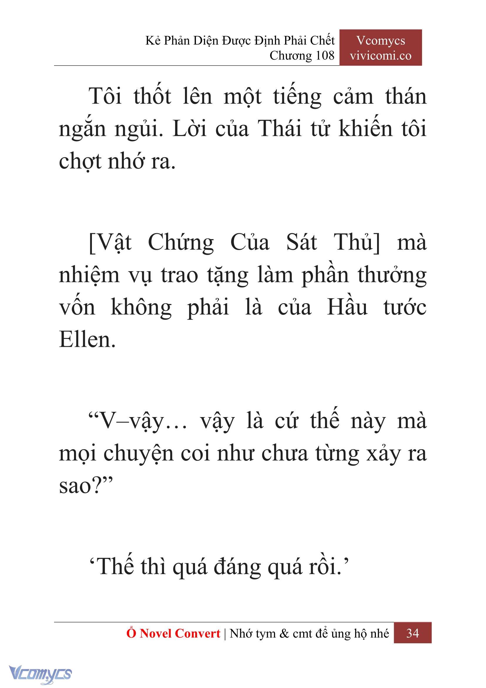 [Novel] Kẻ Phản Diện Được Định Phải Chết Chap 108 - Next Chap 109