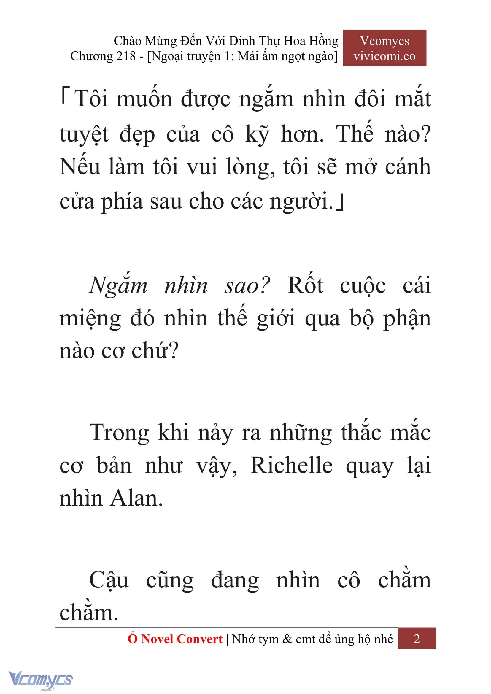 [Novel] Chào Mừng Đến Với Dinh Thự Hoa Hồng Chap 218 - Trang 2