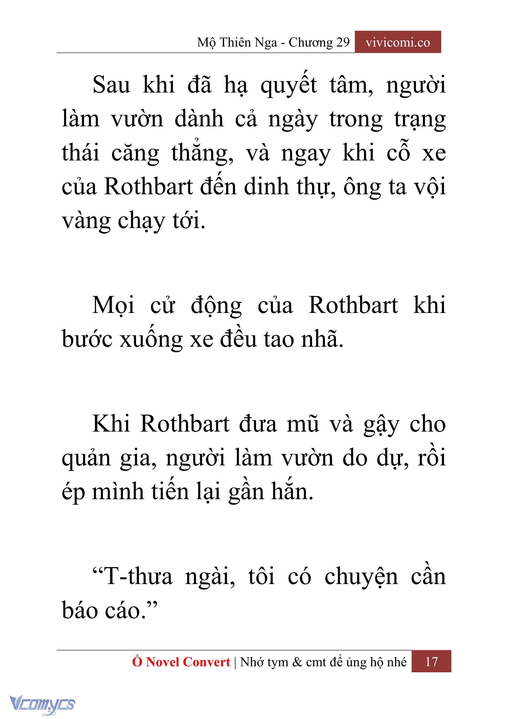 [Novel] Mộ Thiên Nga Chap 29 - Next Chap 30