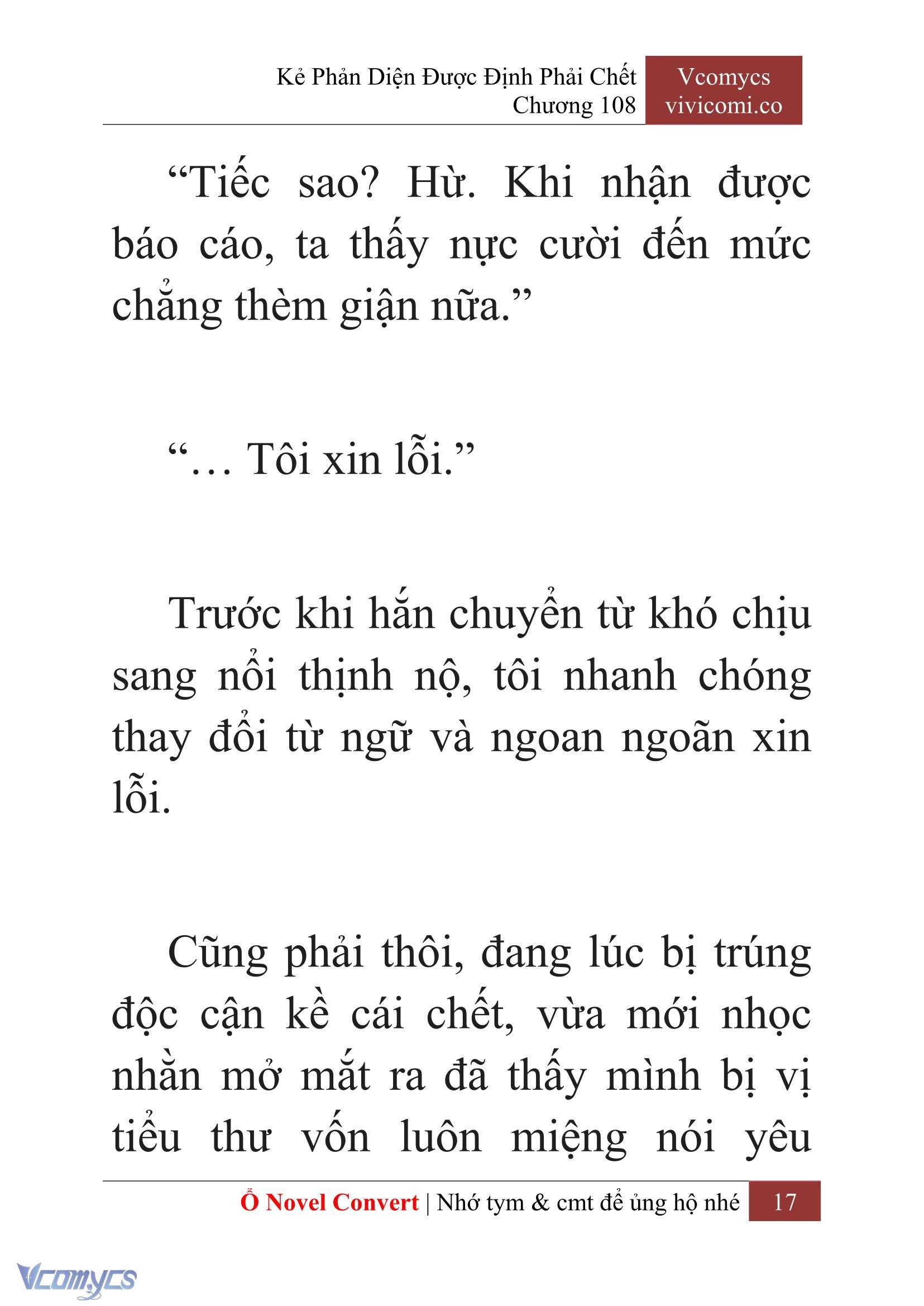 [Novel] Kẻ Phản Diện Được Định Phải Chết Chap 108 - Next Chap 109