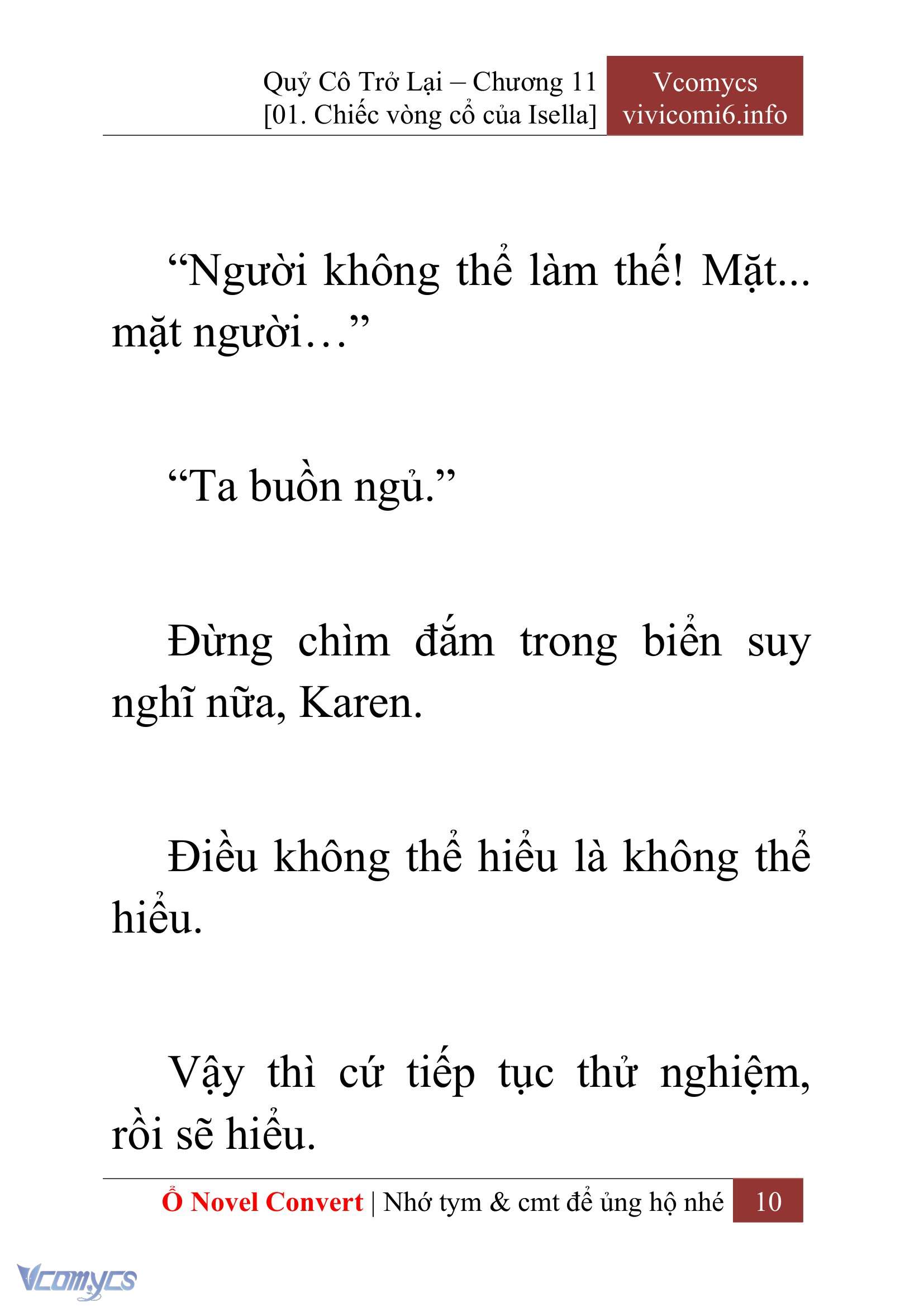 [Novel] Quý Cô Trở Lại Chap 11 - Trang 2