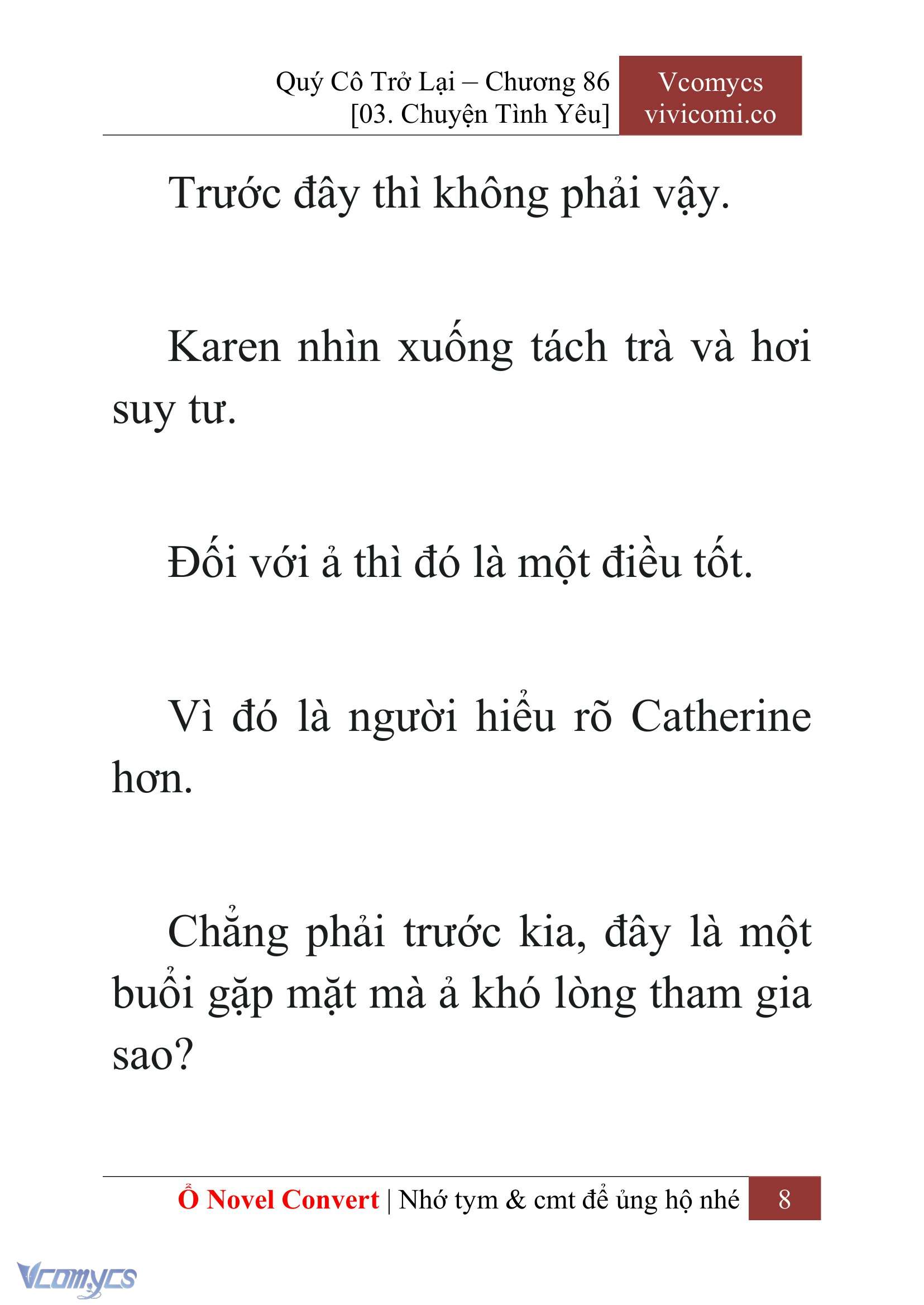 [Novel] Quý Cô Trở Lại Chap 86 - Trang 2