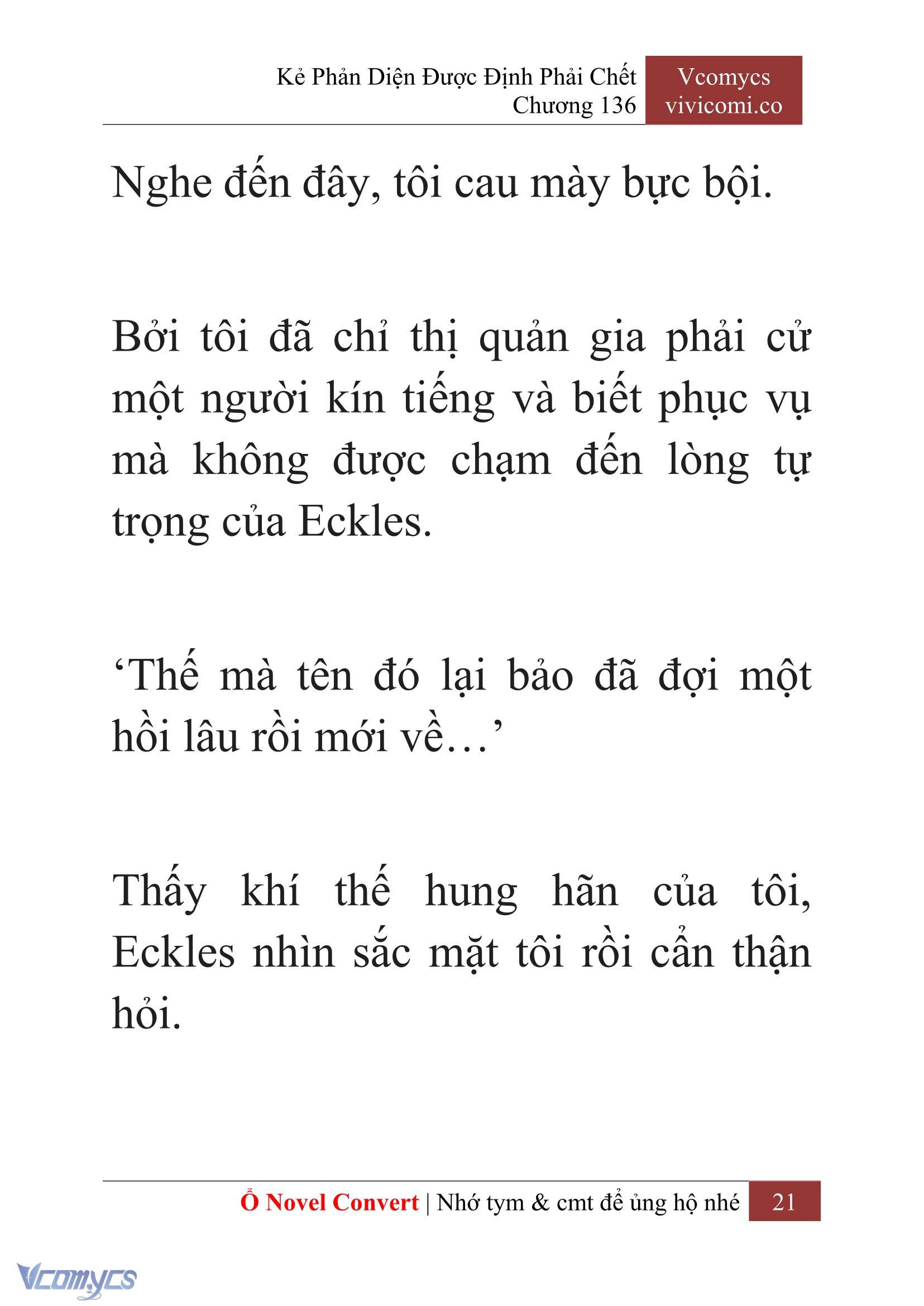 [Novel] Kẻ Phản Diện Được Định Phải Chết Chap 136 - Trang 2