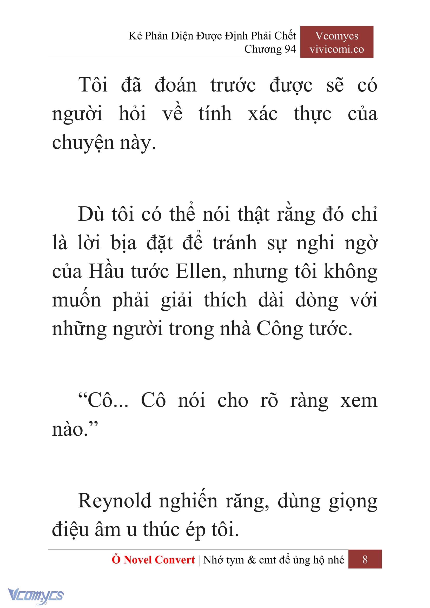 [Novel] Kẻ Phản Diện Được Định Phải Chết Chap 94 - Trang 2
