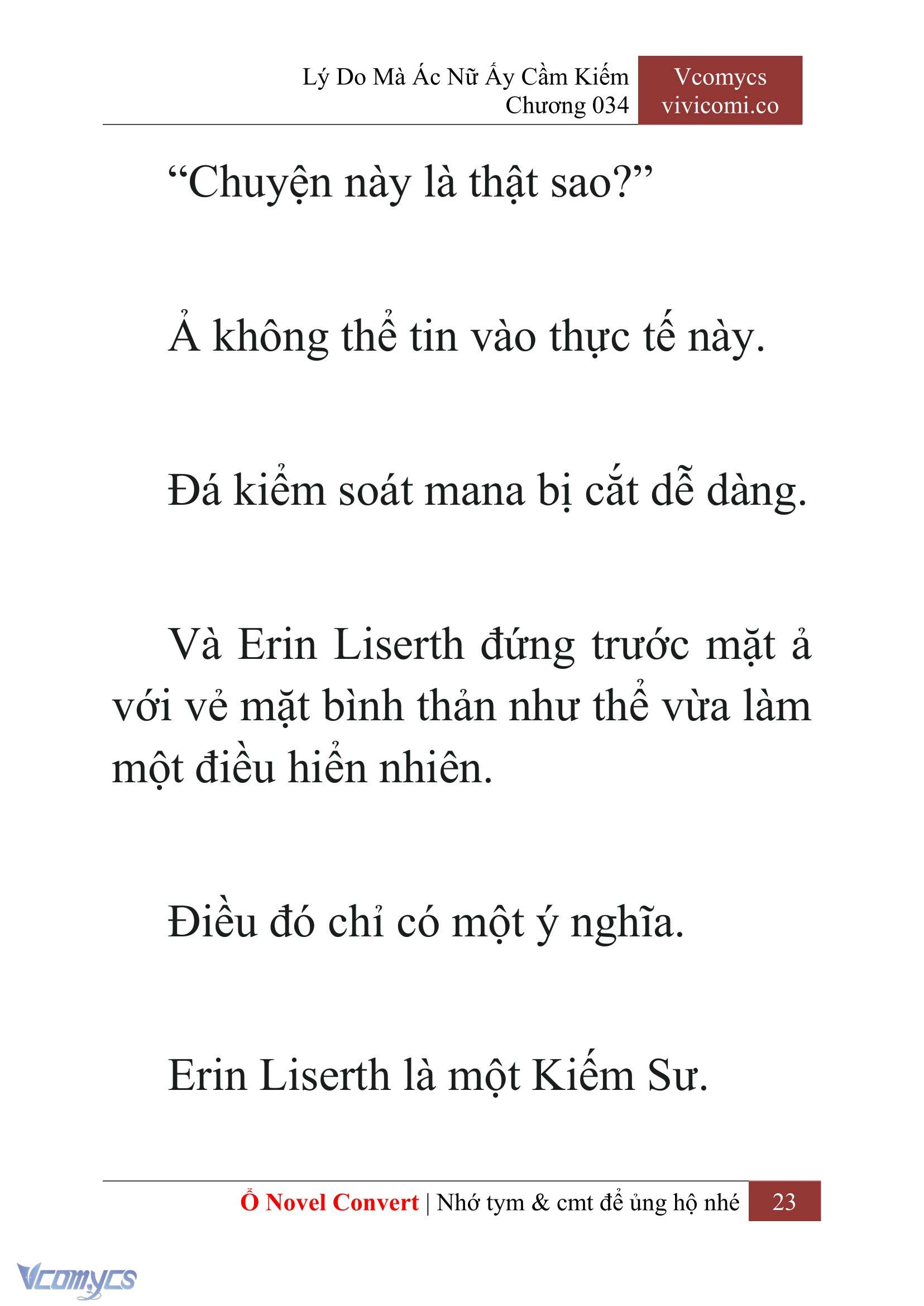 [Novel] Lý Do Mà Ác Nữ Ấy Cầm Kiếm Chap 34 - Trang 2