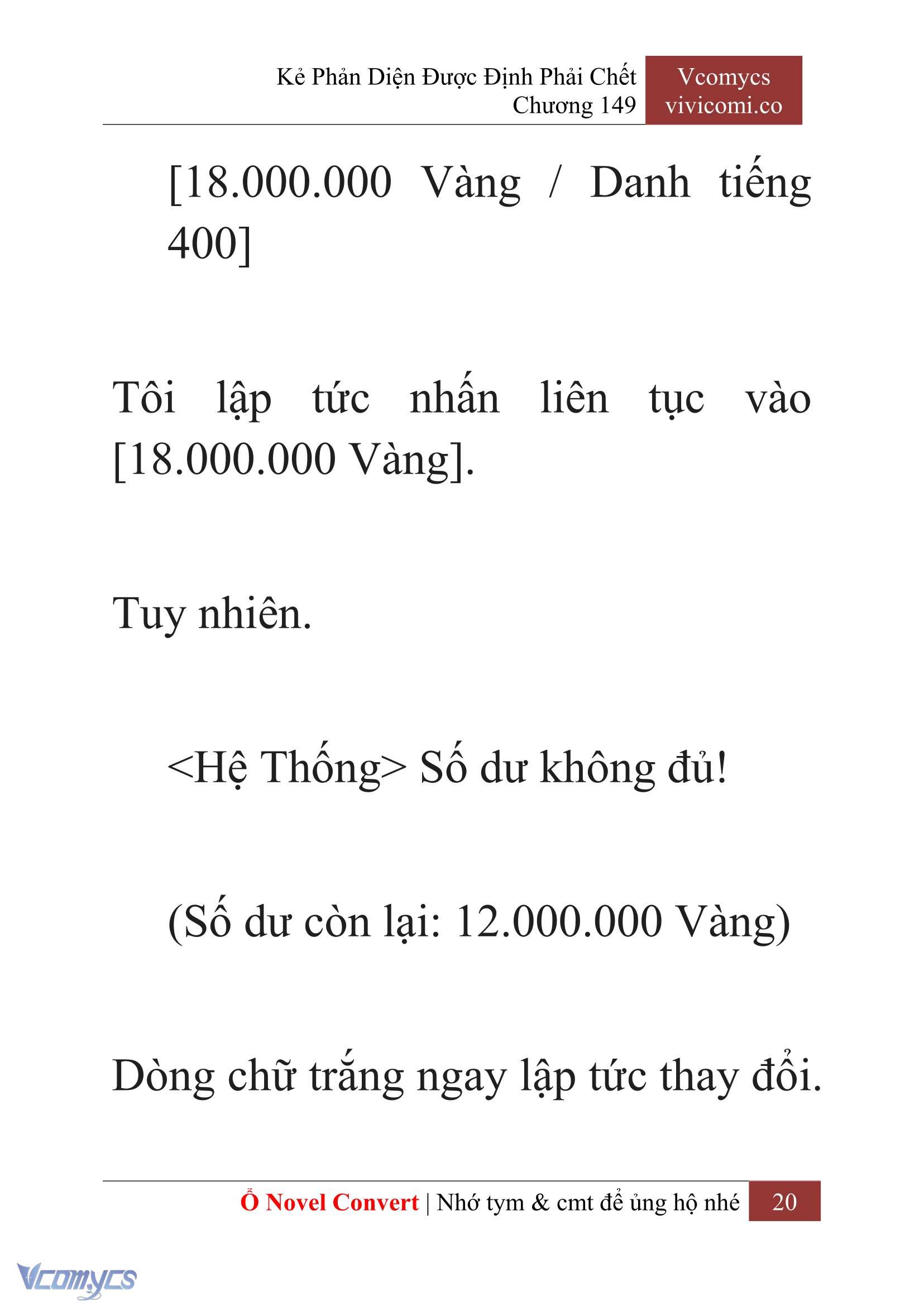 [Novel] Kẻ Phản Diện Được Định Phải Chết Chap 149 - Next Chap 150
