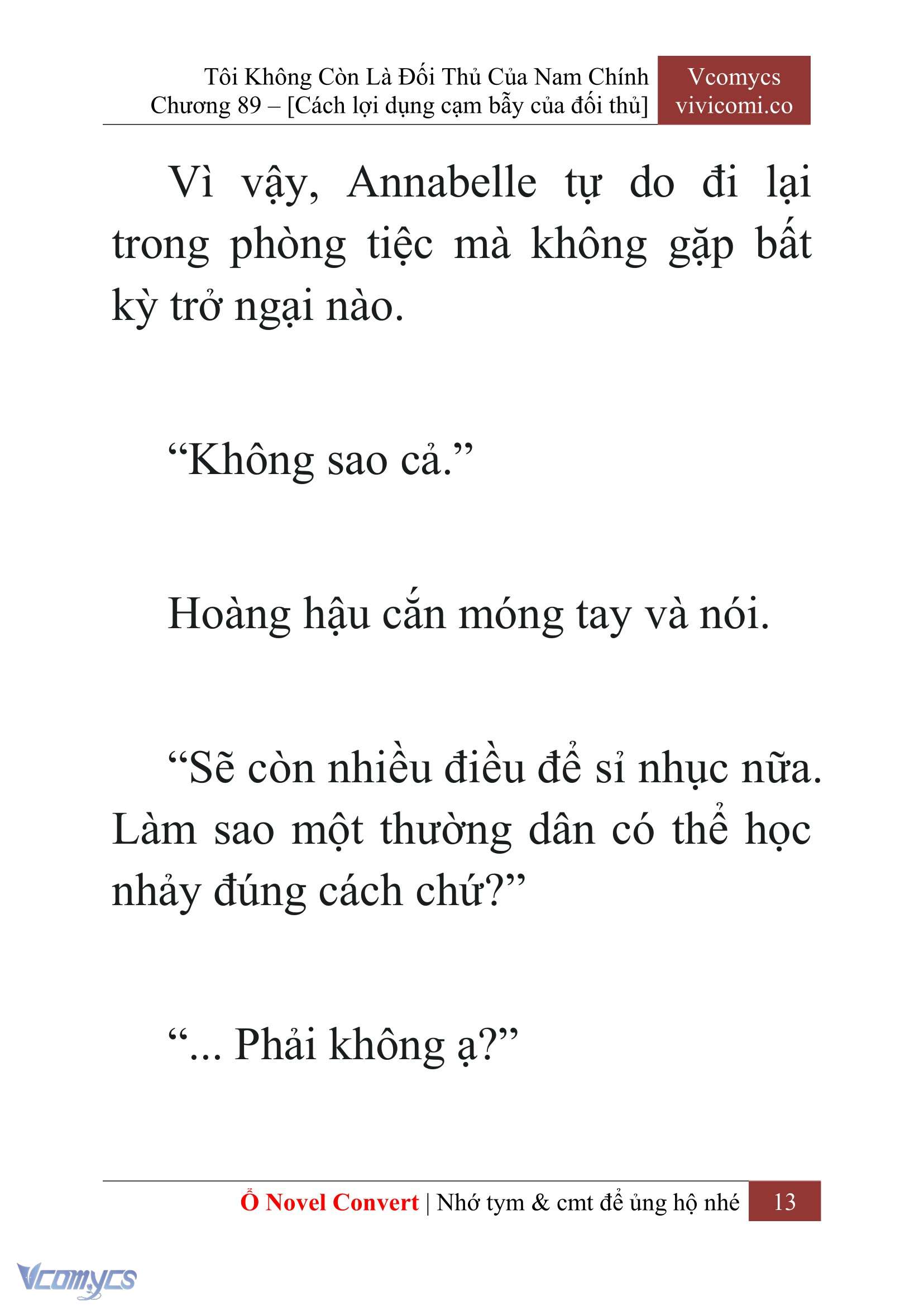 [Novel] Tôi Không Còn Là Đối Thủ Của Nam Chính Chap 89 - Trang 2
